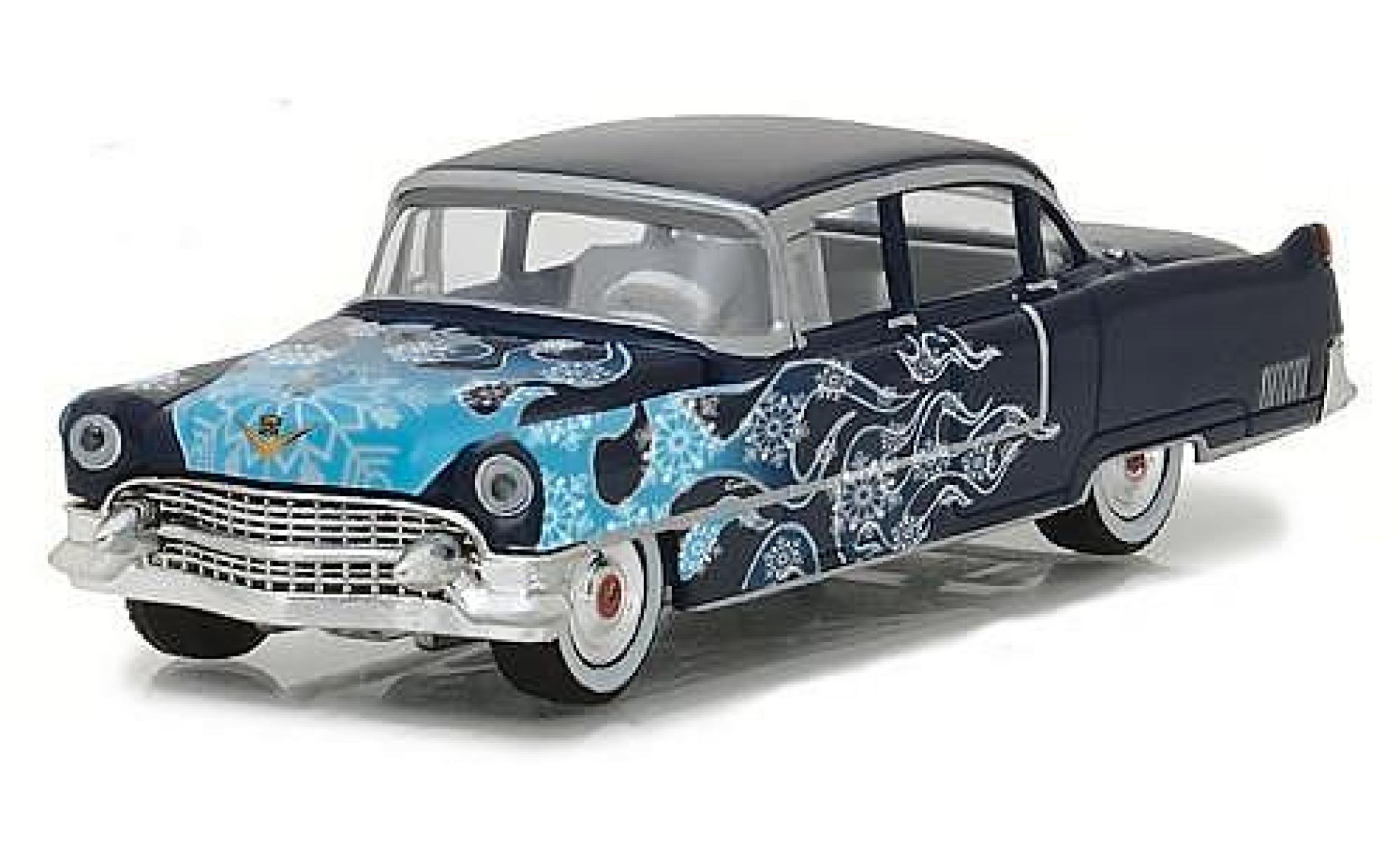 Cadillac Fleetwood 1/64 Greenlight Series 60 blauw/Dekor 1955 modelauto