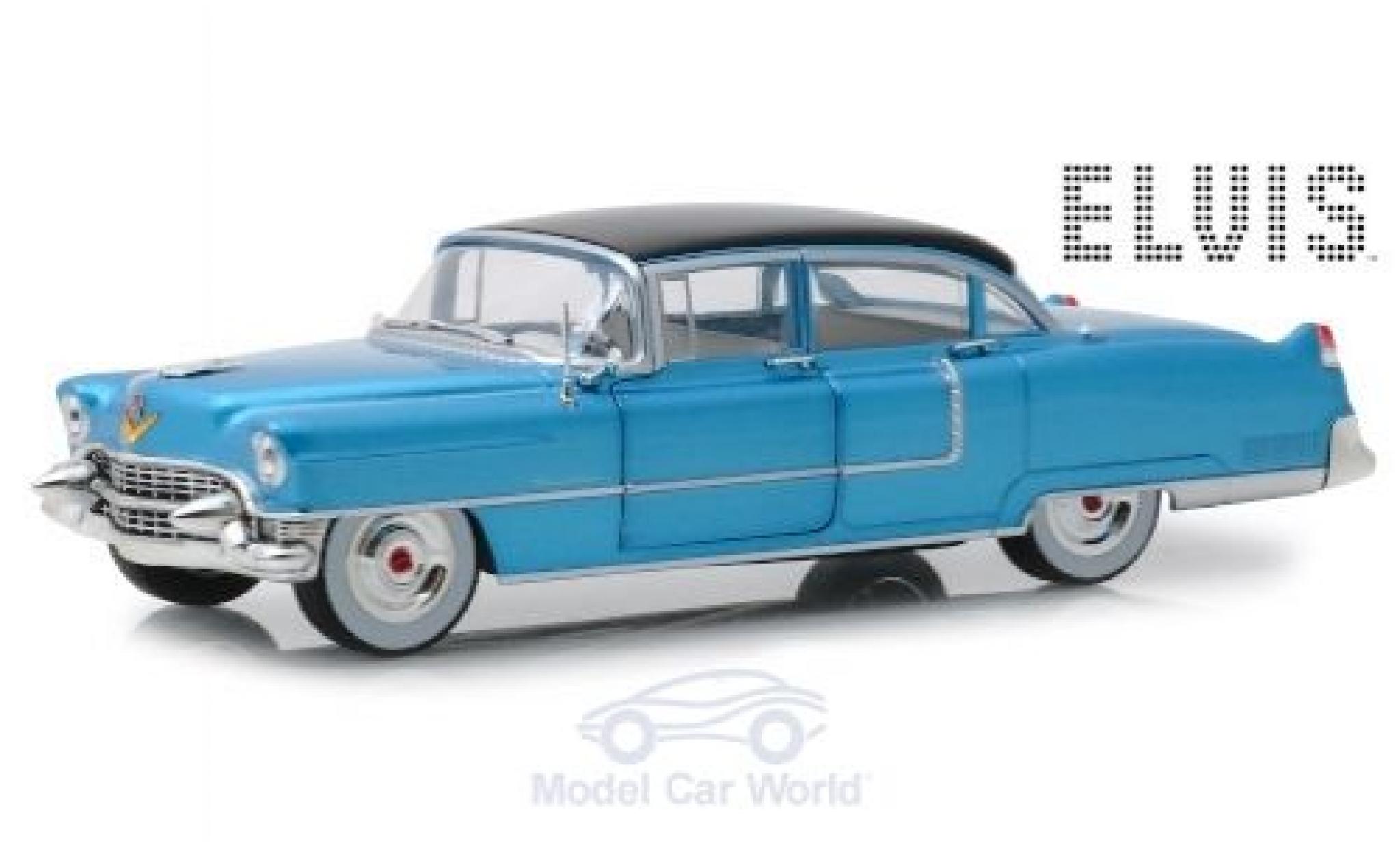 Cadillac Fleetwood 1/24 Greenlight Series 60 metallic blauw/zwart Elvis Presley 1955 modelauto