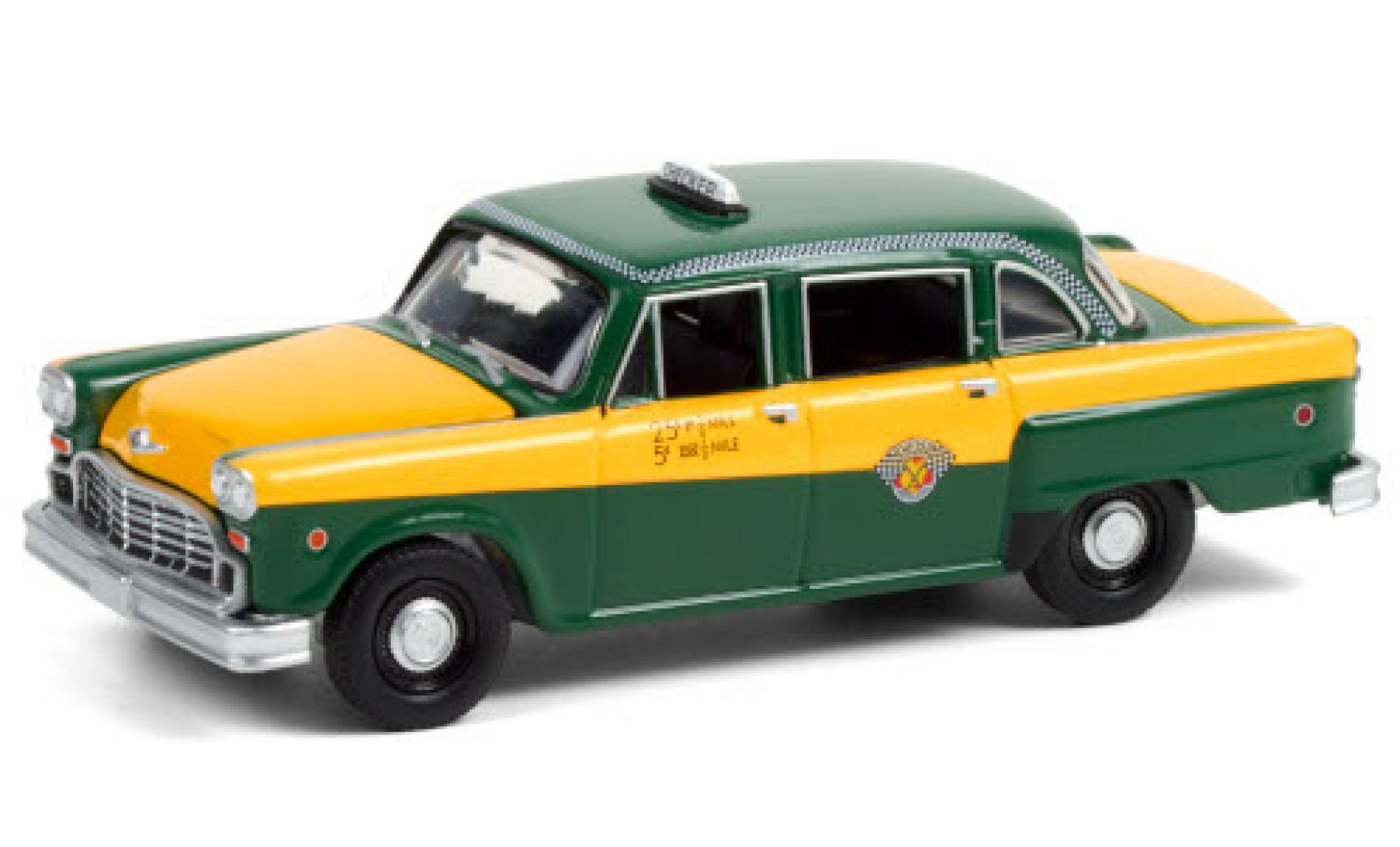 Checker Marathon 1/64 Greenlight A11 groen/geel Special 1960 60 Years modelauto