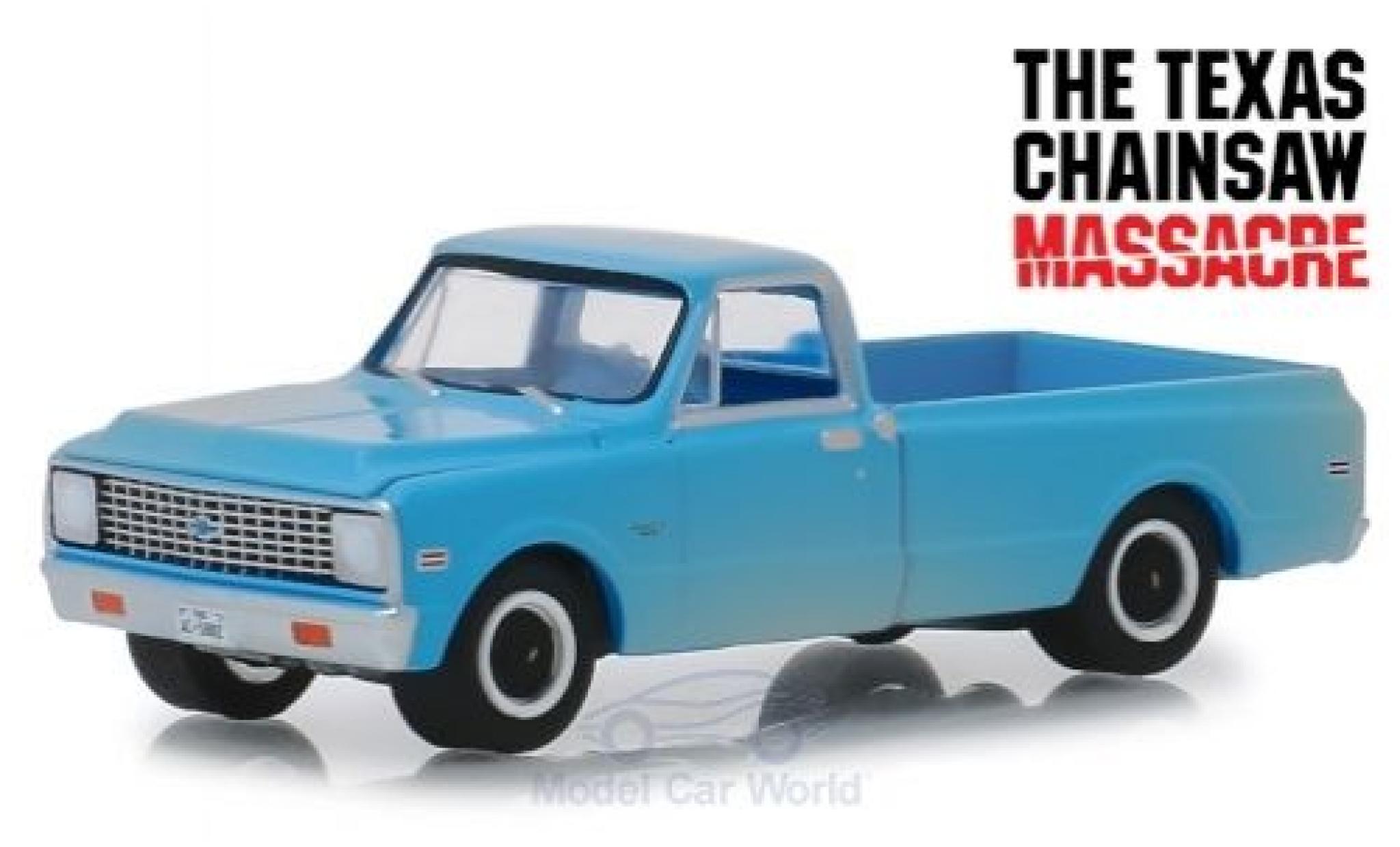 Chevrolet C-10 1/64 Greenlight blauw The Texas Chainsaw Massacre 1971 modelauto