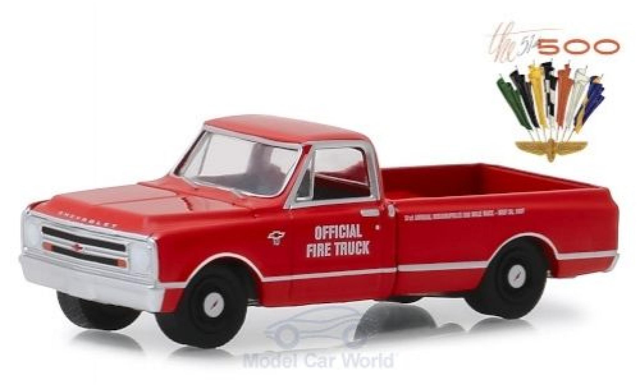 Chevrolet C-10 1/64 Greenlight Indianapolis 500 Official Fire Truck 1967 51th Indianapolis 500 modelauto