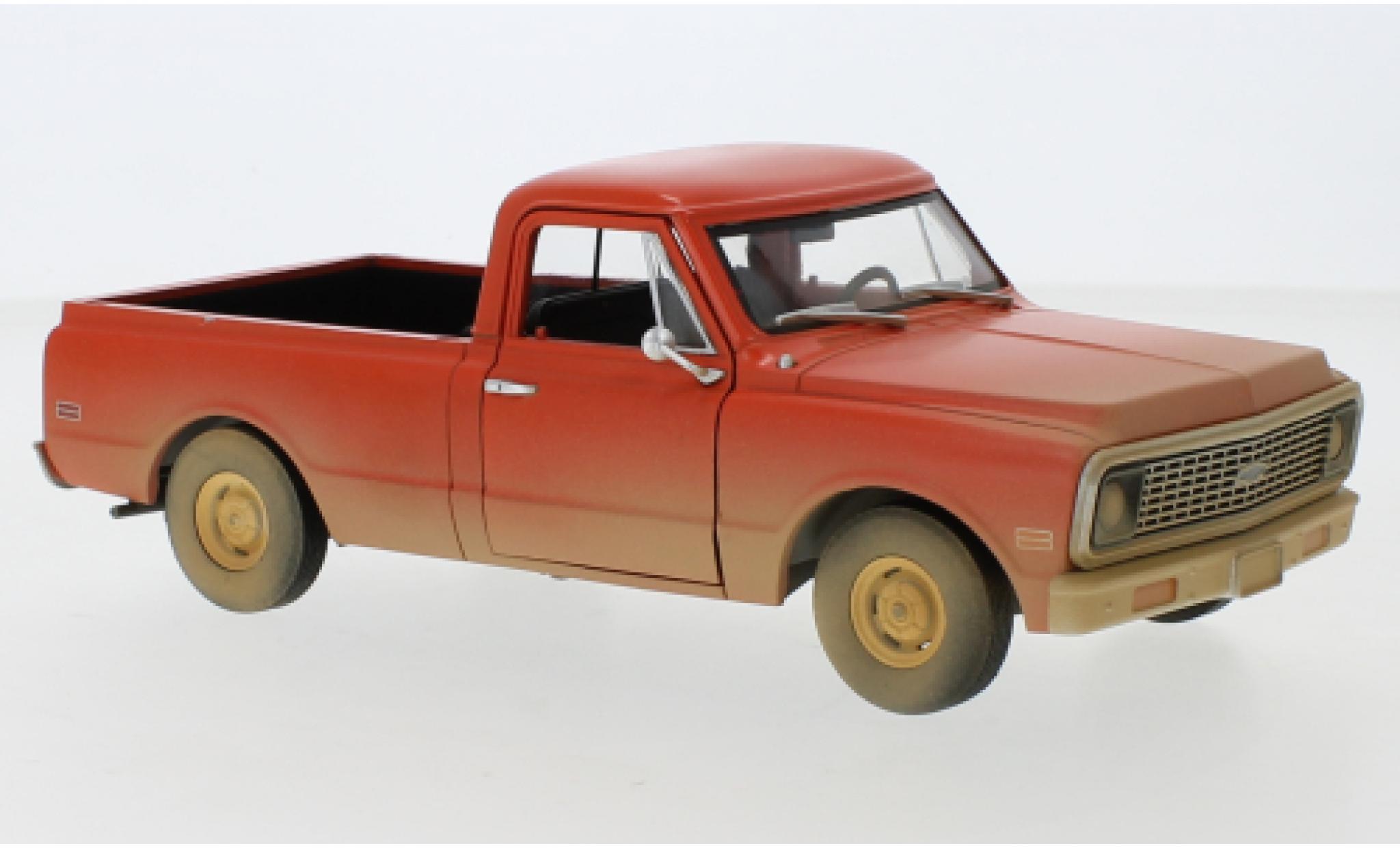Chevrolet C-10 1/24 Greenlight oranje 1971 Groundhog Day - ...und t&auml;glich gr&uuml;&szlig;t das Murmeltier modelauto