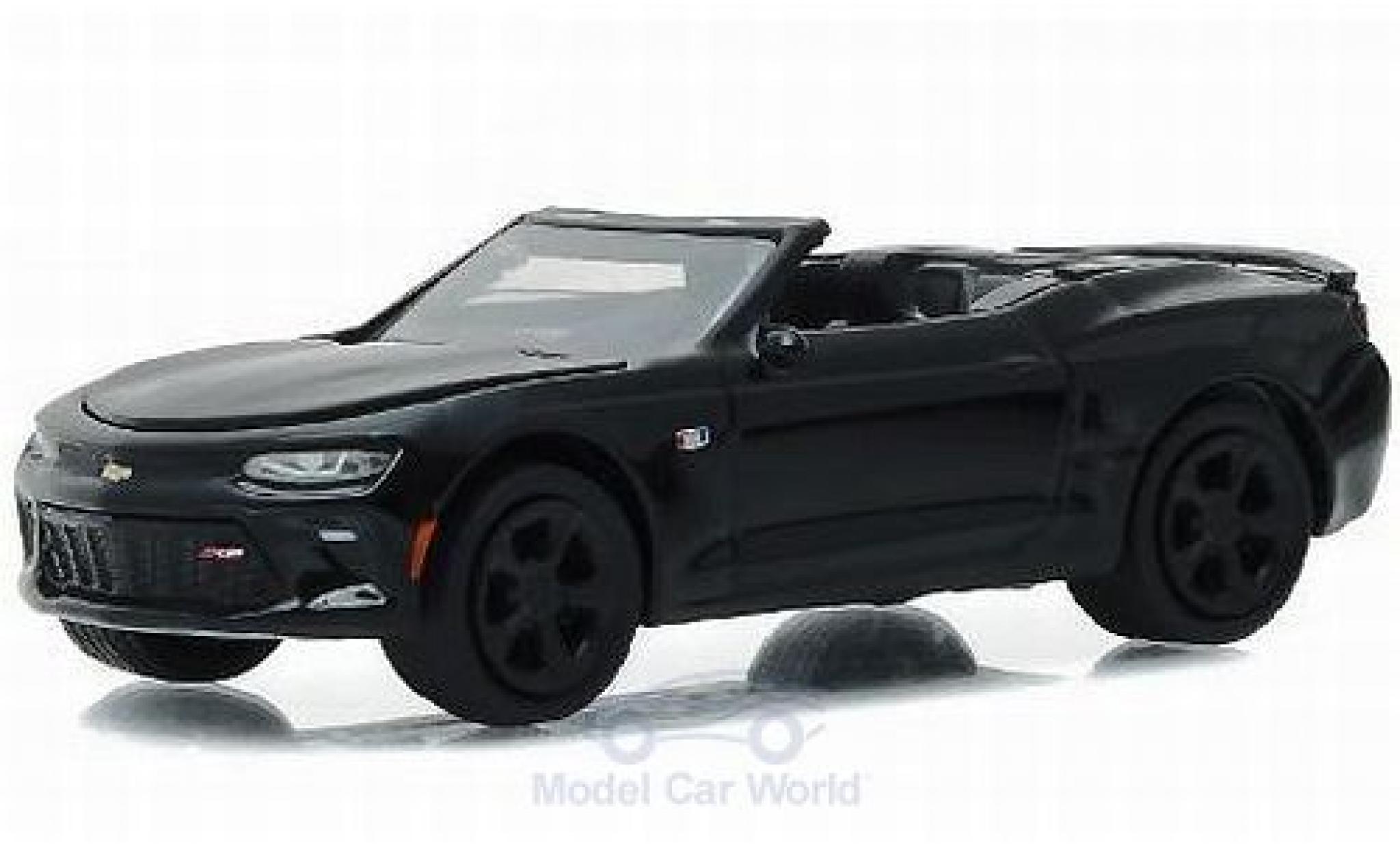 Chevrolet Camaro 1/64 Greenlight Cabriolet metallic zwart 2017 Black Bandit - Series 16 ohne Vitrine modelauto