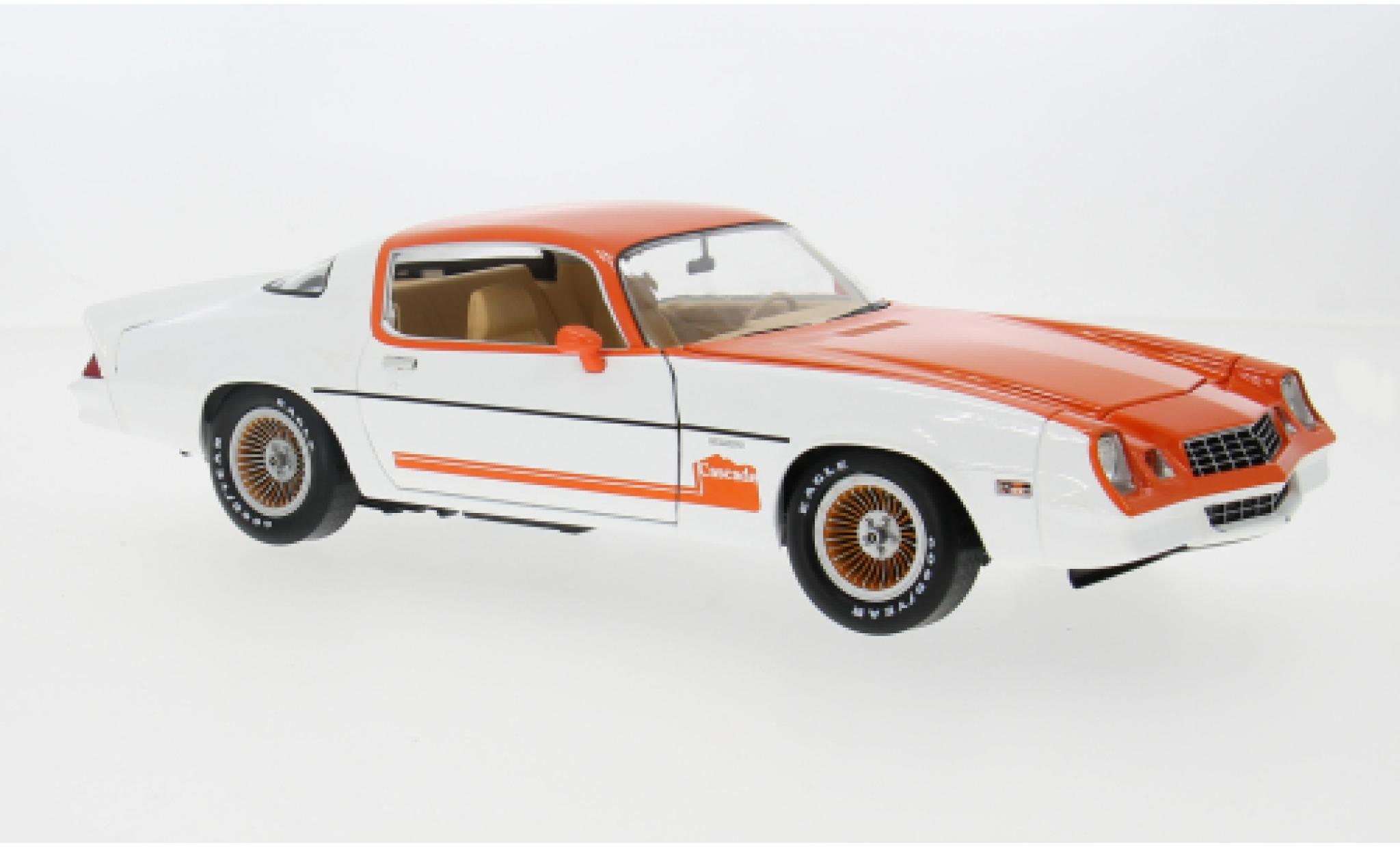 Chevrolet Camaro 1/18 Greenlight wit/oranje 1979 1:18 modelauto
