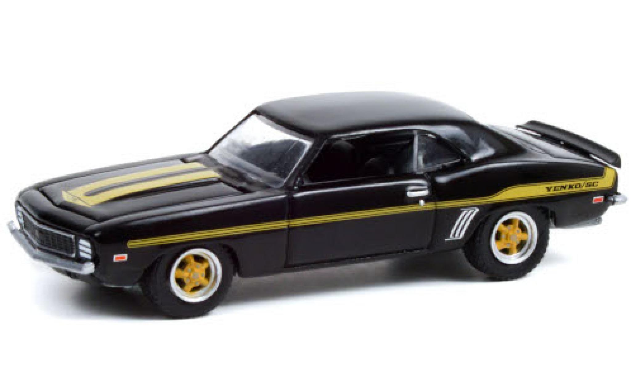 Chevrolet Camaro 1/64 Greenlight Yenko S/C Custom zwart/Dekor 1969 modelauto
