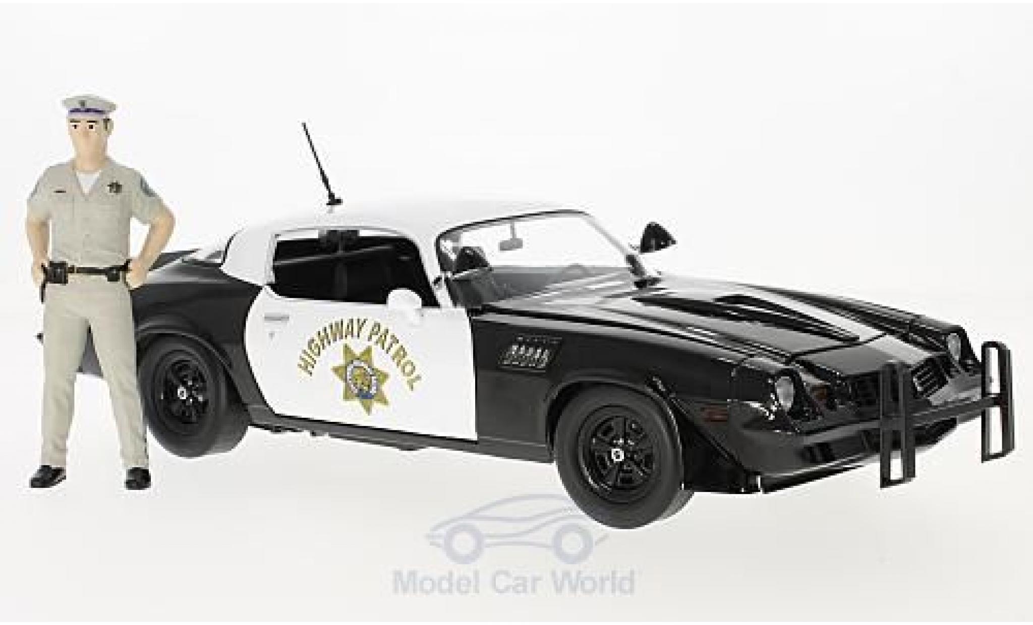 Chevrolet Camaro 1/18 Greenlight Z/28 California Highway Patrol 1979 mit Figur ohne Vitrine modelauto