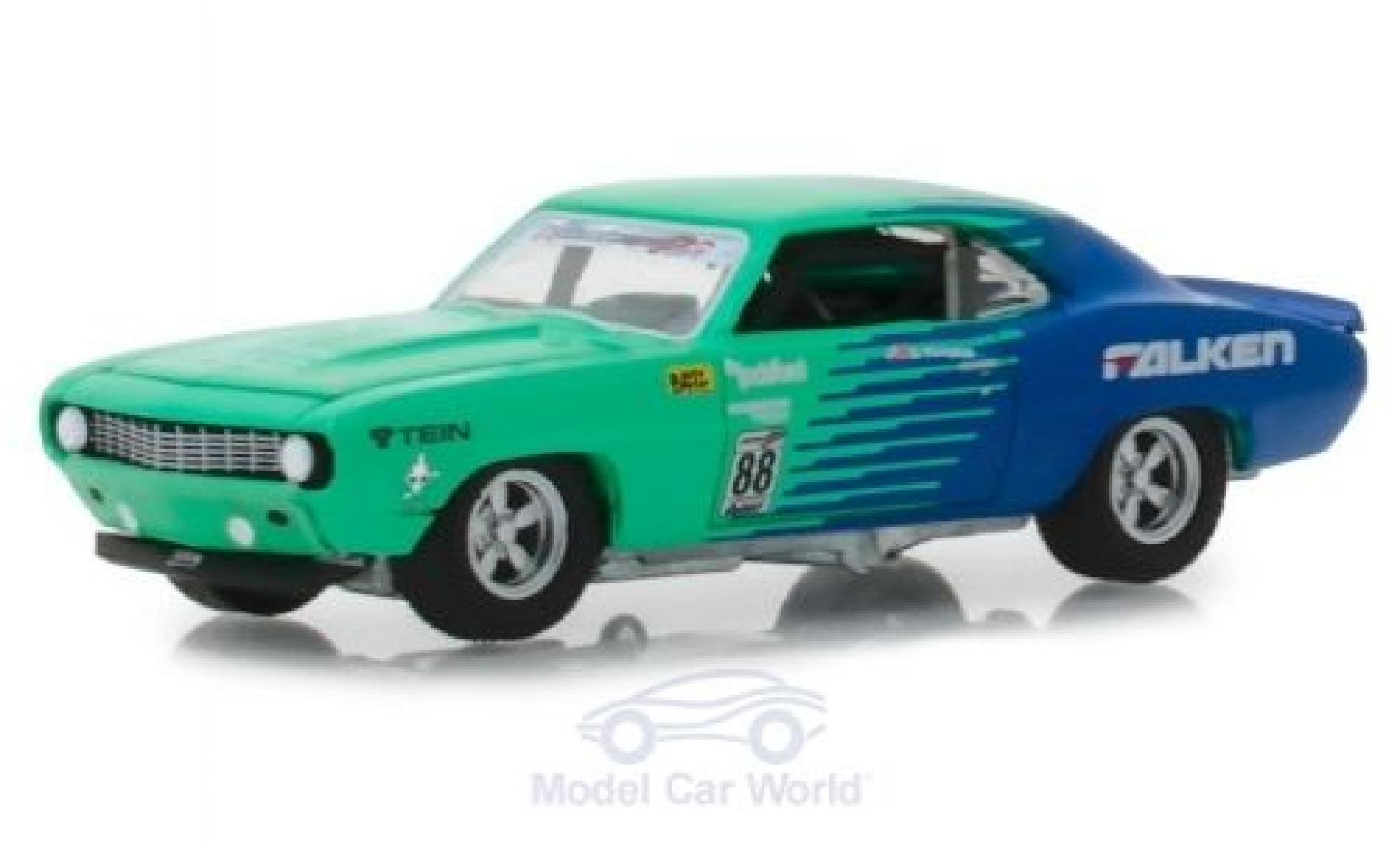 Chevrolet Camaro Z28 1/64 Greenlight Z/28 Falken 1969 modelauto