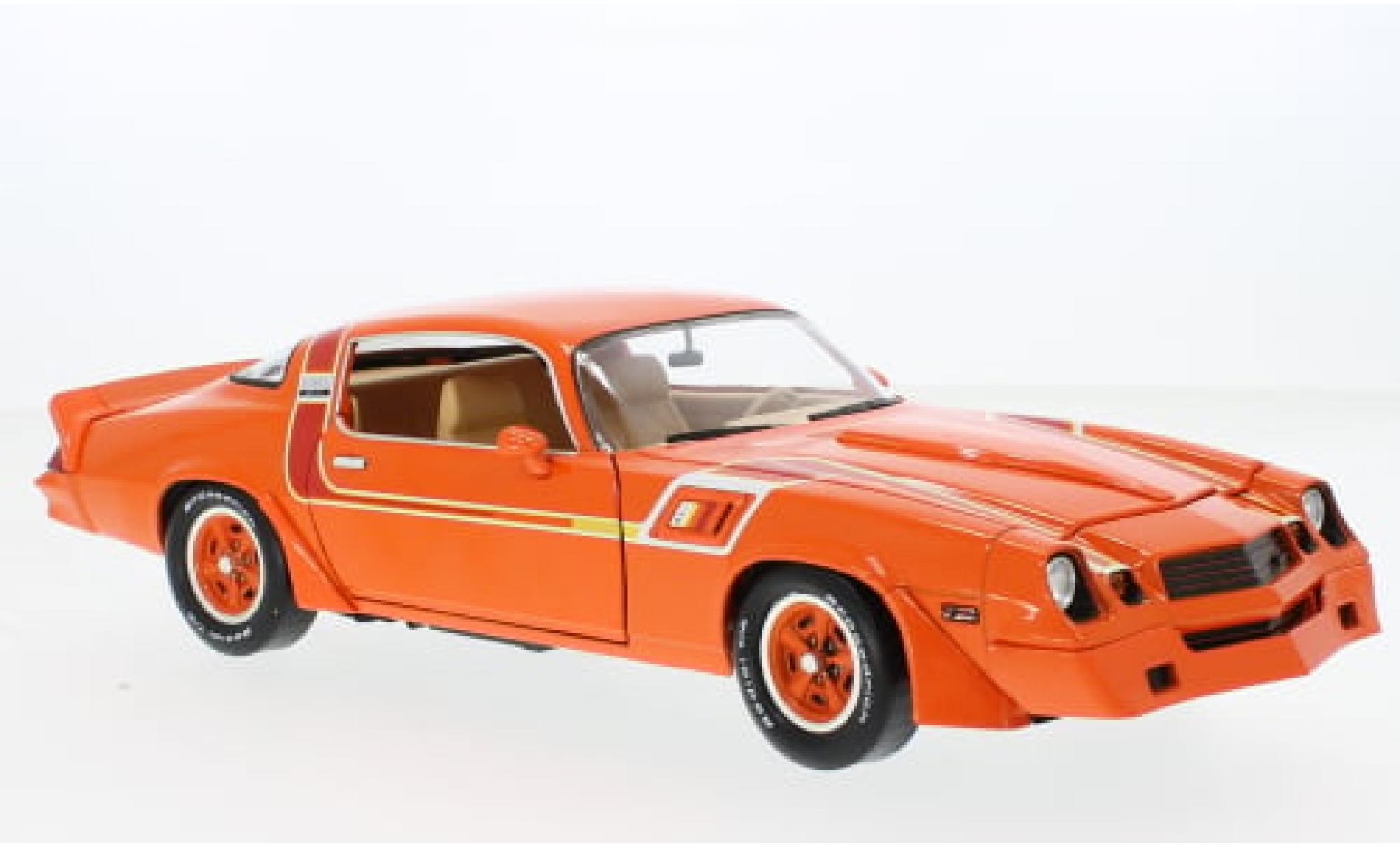 Chevrolet Camaro 1/18 Greenlight Z28 Hugger General Motors Special oranje 1980 1:18 modelauto