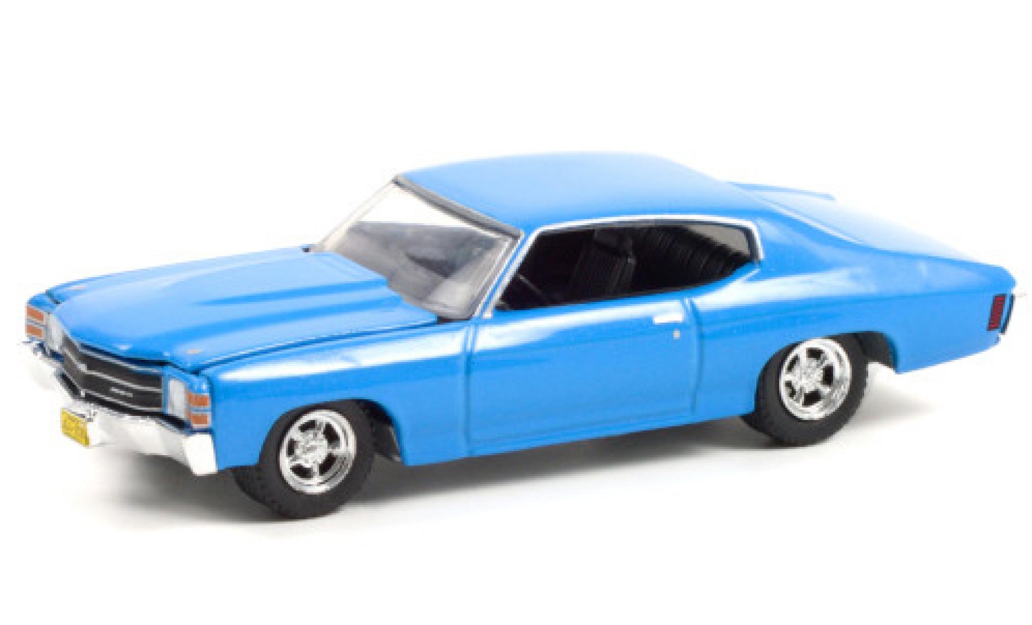 Chevrolet Chevelle 1/64 Greenlight SS metallic blauw 1971 The Rookie (TV s�rie 2018 - jetzt) modelauto