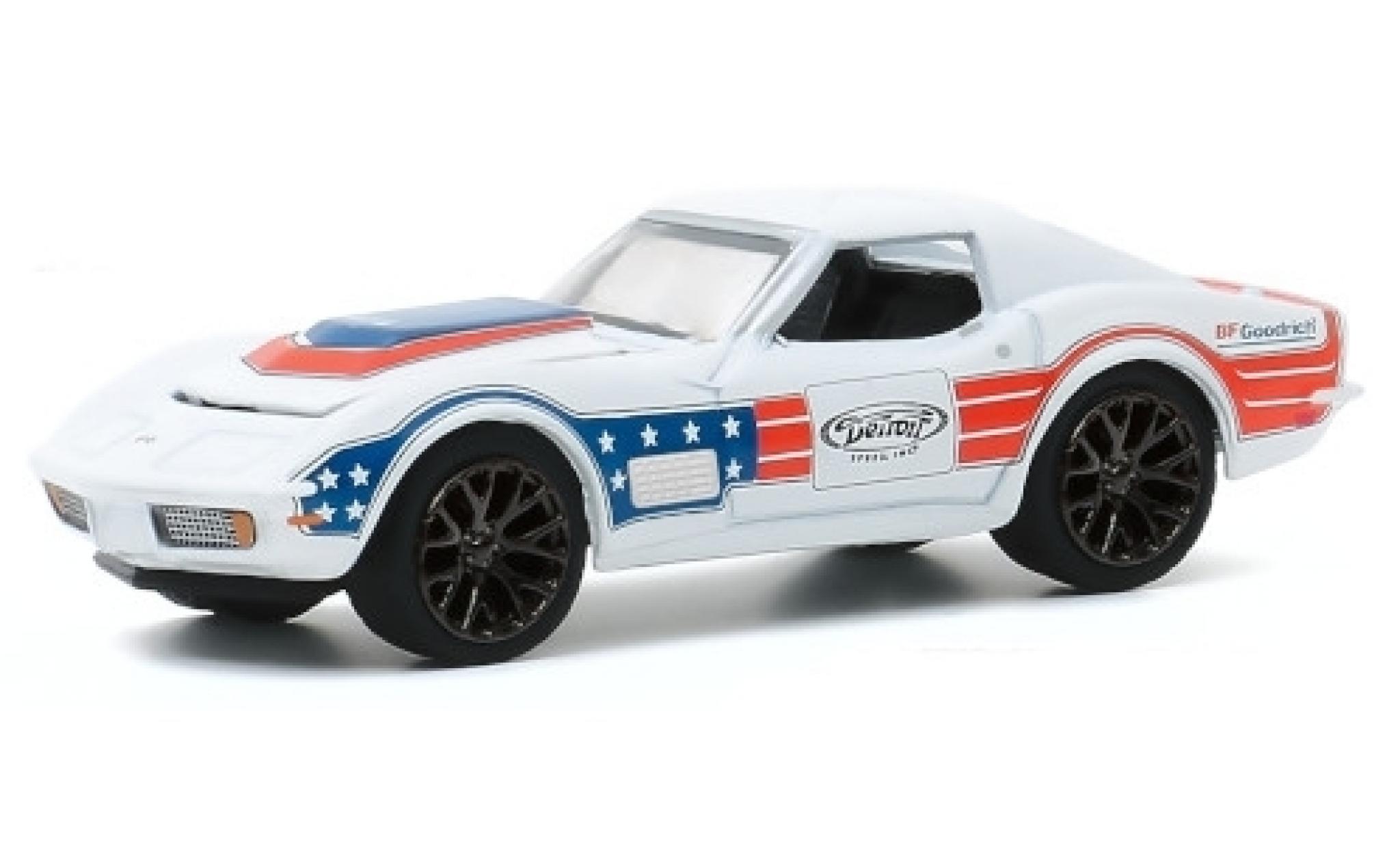 Chevrolet Corvette 1/64 Greenlight C3 Tuning wit/Dekor BF Goodrich 1972 modelauto