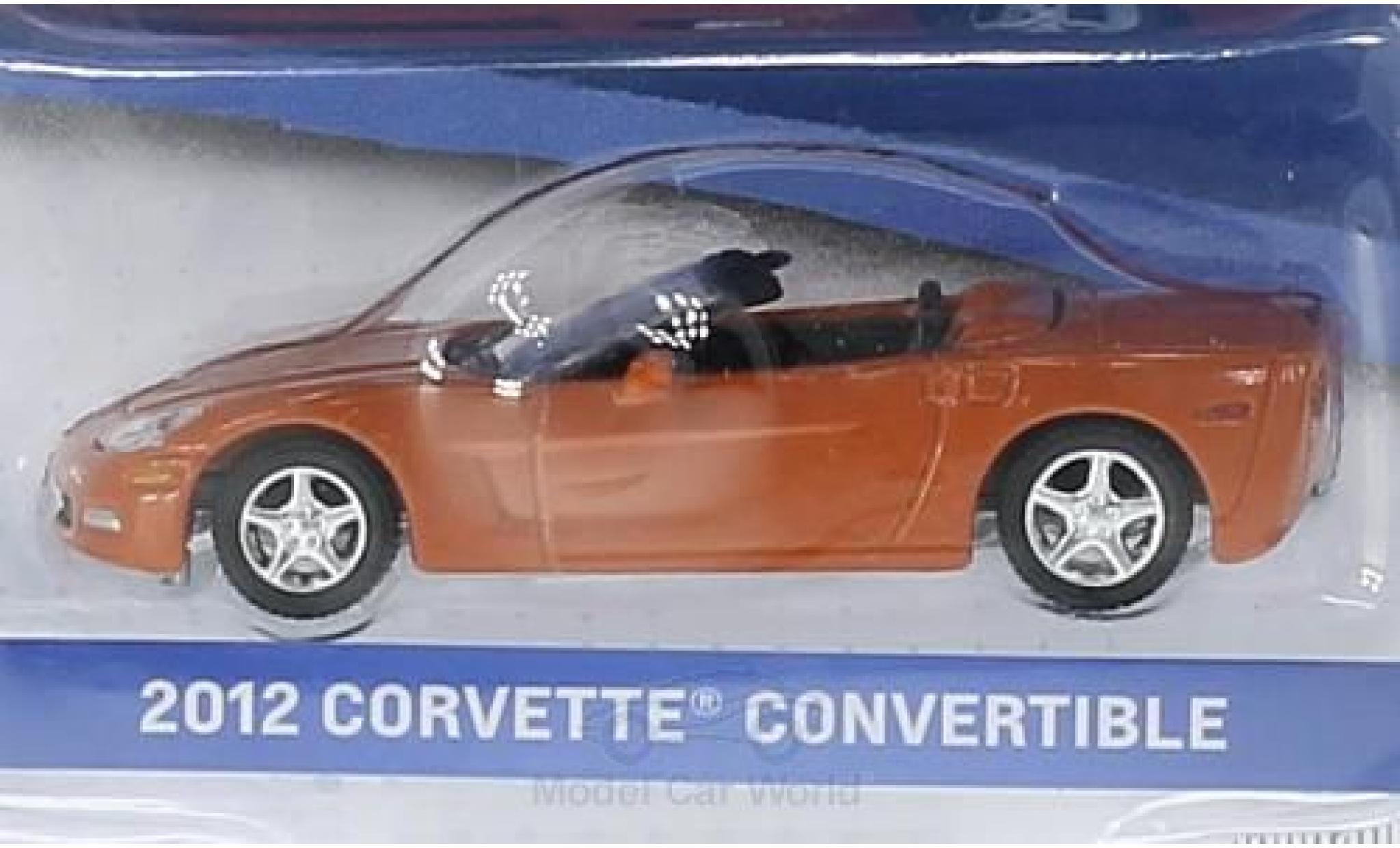 Chevrolet Corvette 1/64 Greenlight Cabriolet metallic oranje 2012 General Motors Series 1 ohne Vitrine modelauto