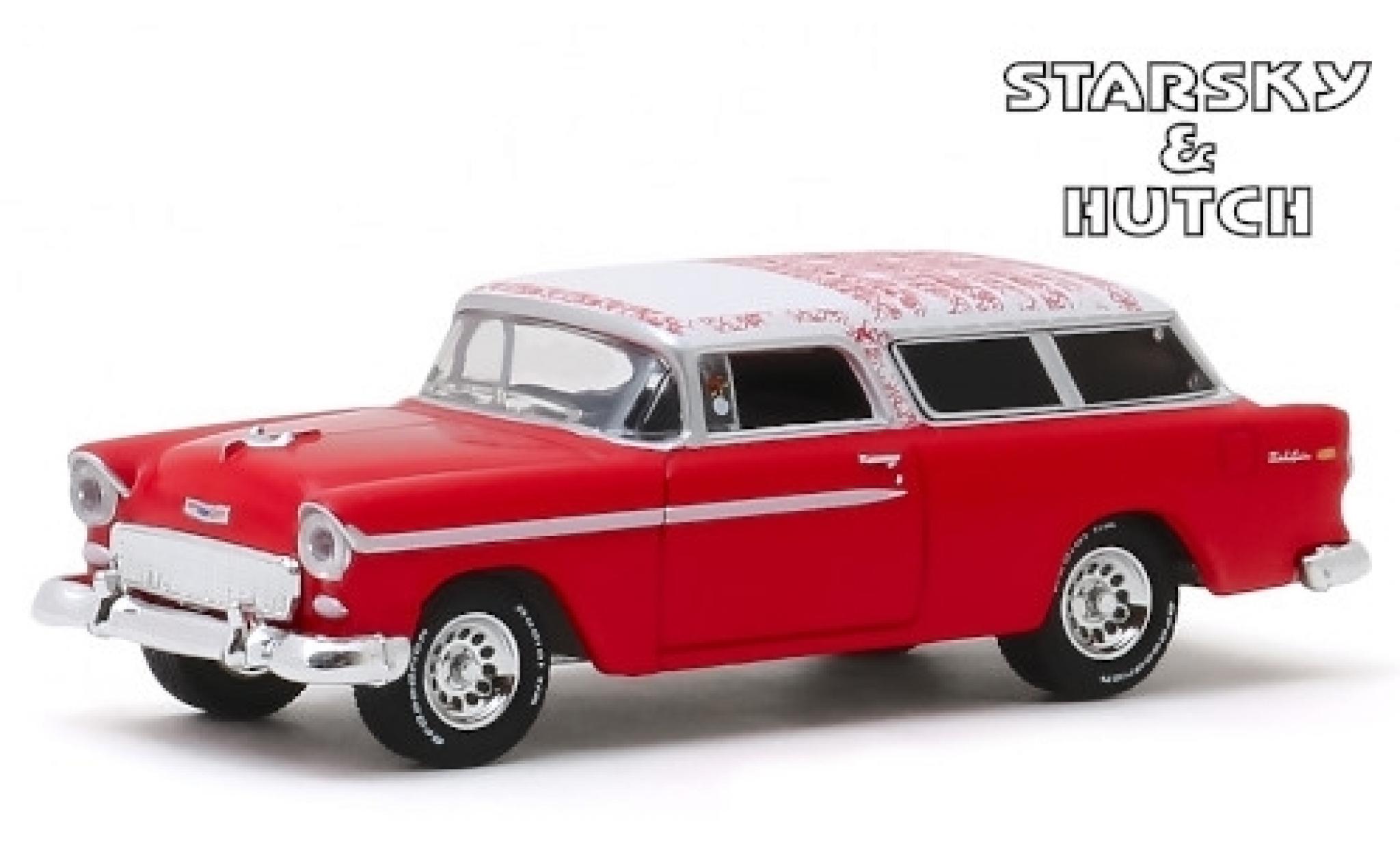 Chevrolet Nomad 1/64 Greenlight rood/wit Starsky & Hutch 1955 modelauto
