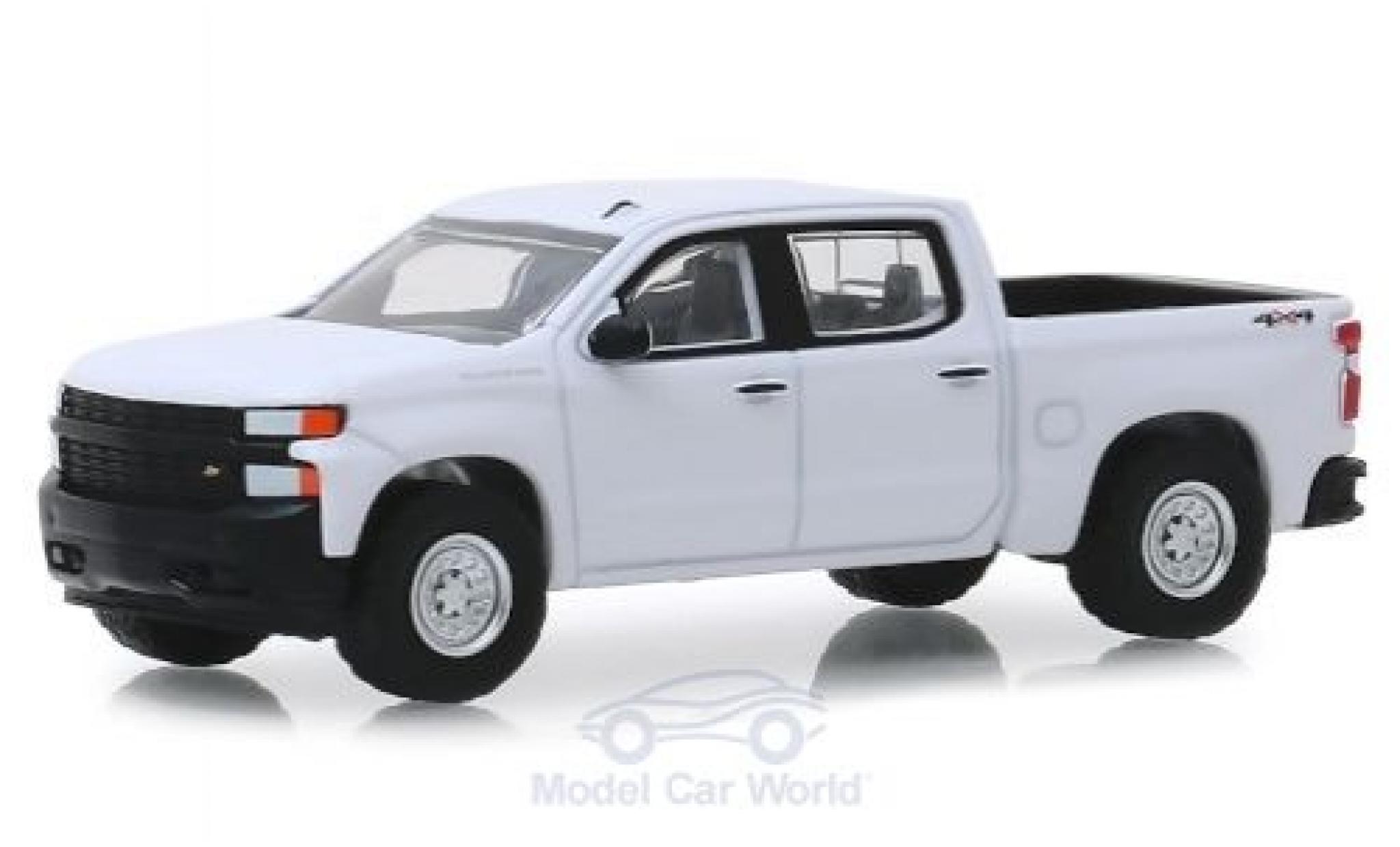 Chevrolet Silverado 1/64 Greenlight 1500 wit 2019 modelauto