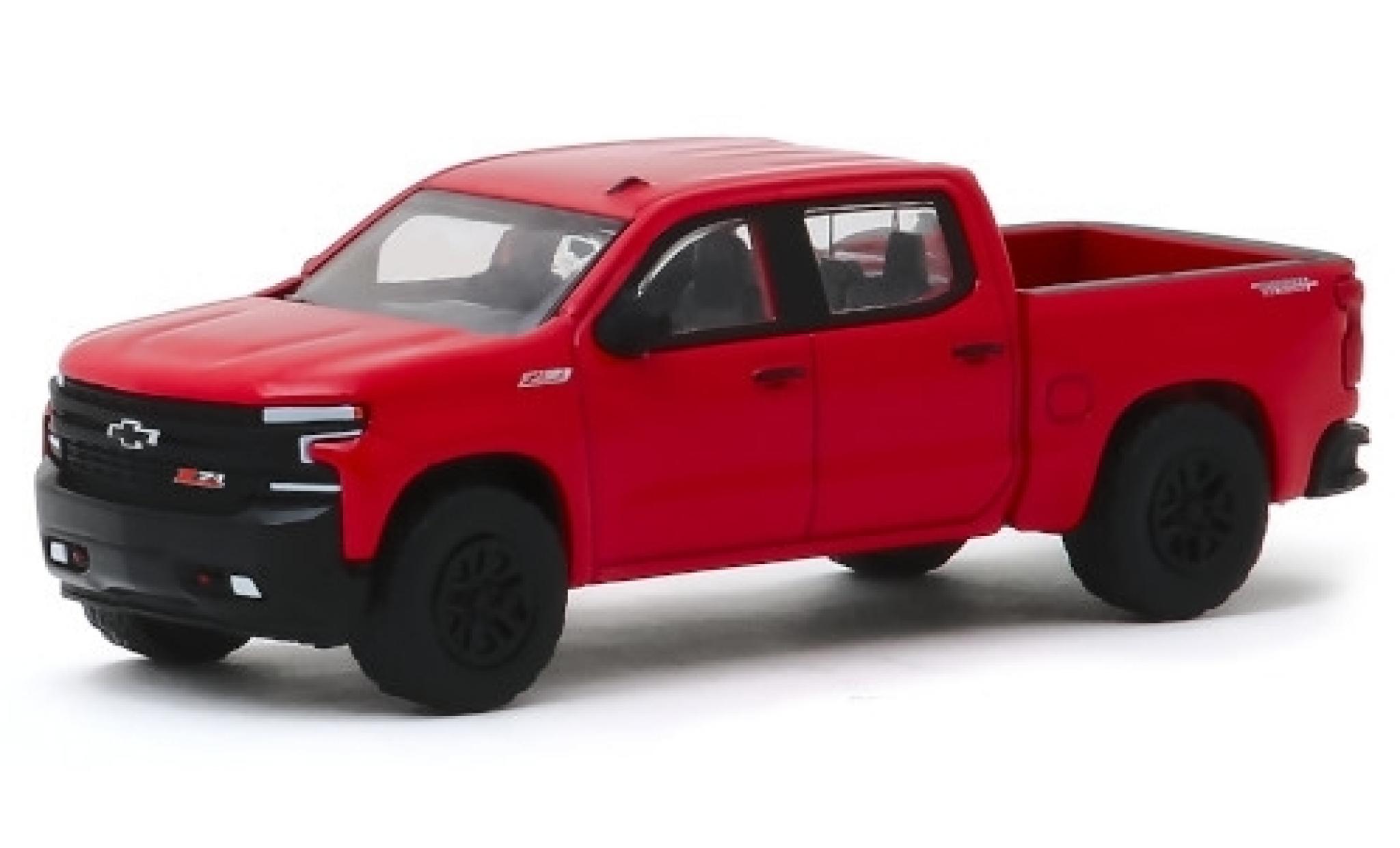 Chevrolet Silverado 1/64 Greenlight Trail Boss rood 2019 modelauto