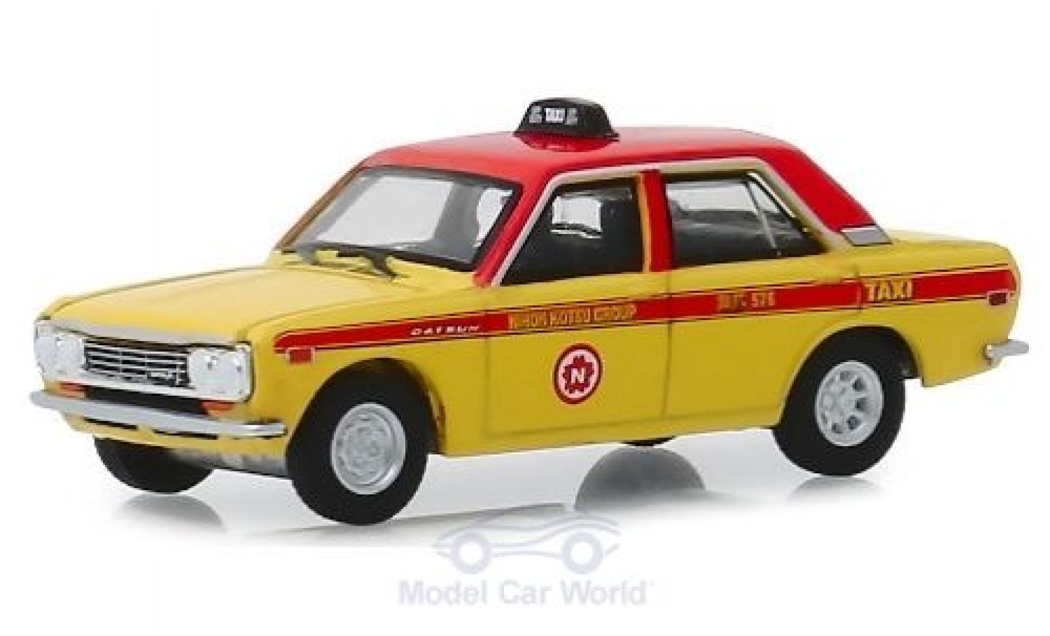 Datsun 510 1/64 Greenlight 4-Door Sedan Nihon Kotsu Group - Taxi 1970 modelauto
