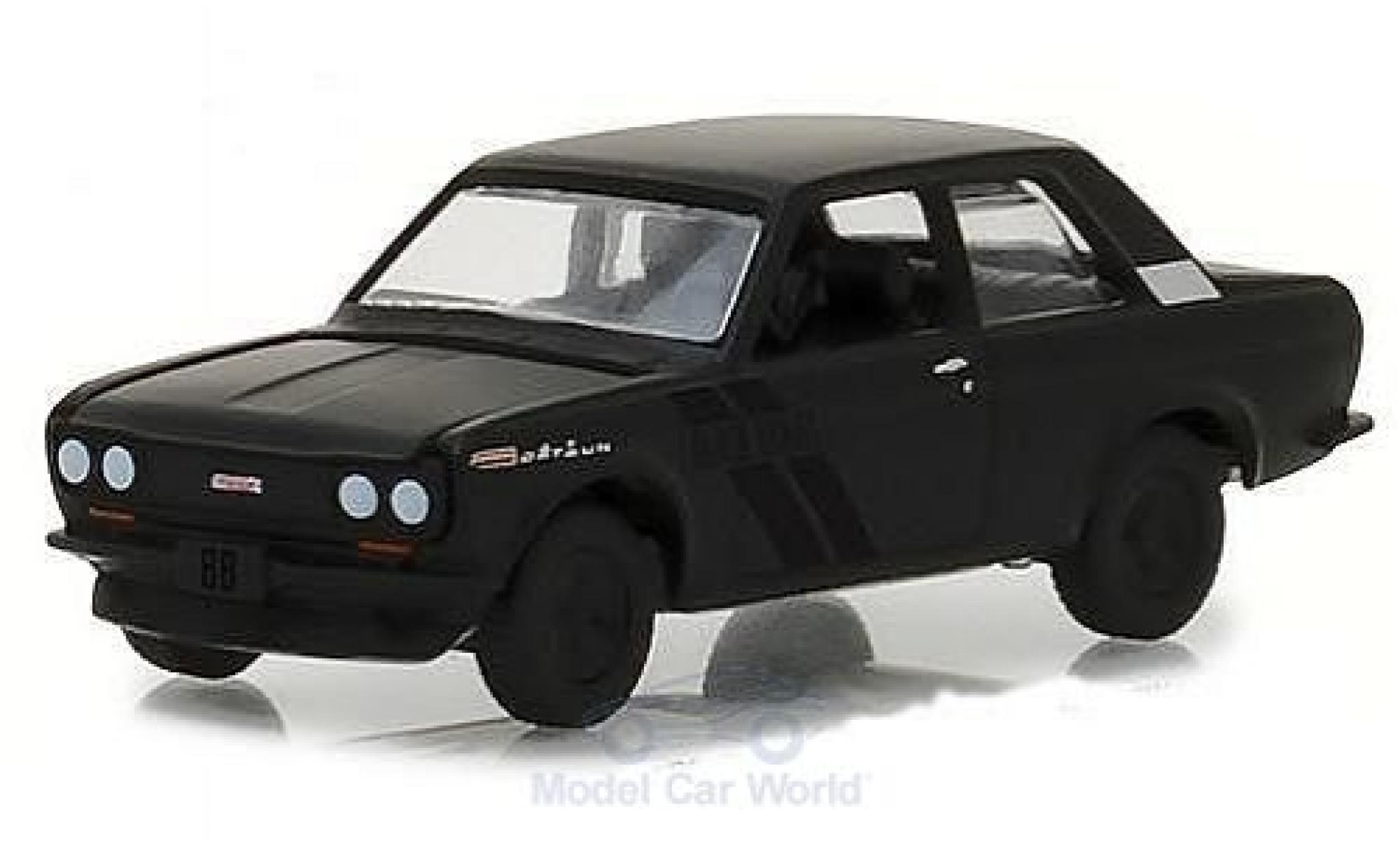 Datsun 510 1/64 Greenlight matt-zwart 1968 modelauto
