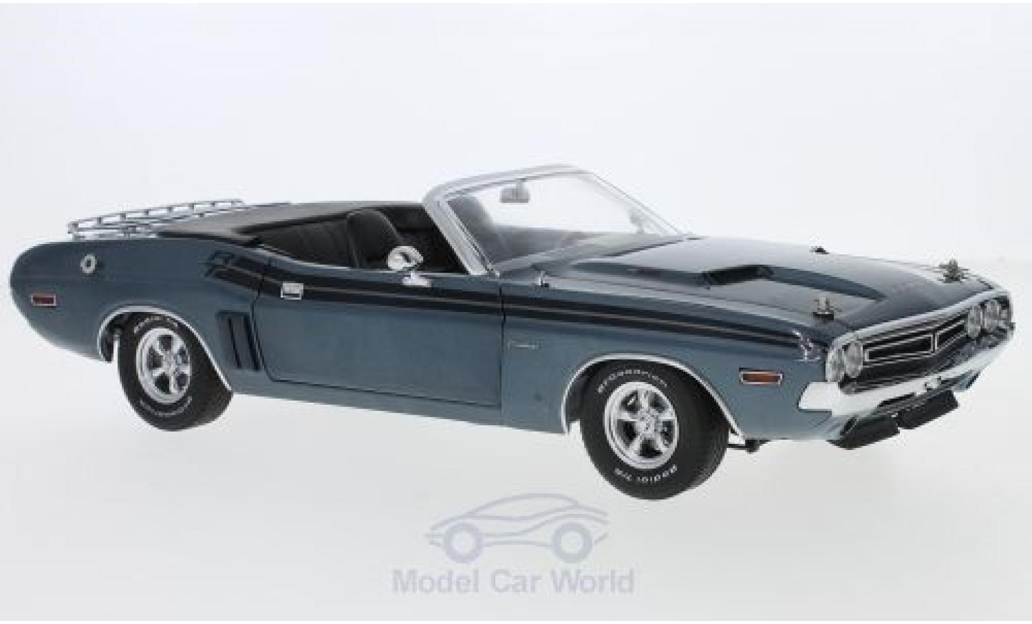Dodge Challenger 1970 1/18 Greenlight R/T Cabriolet metallic blauw 1970 modelauto