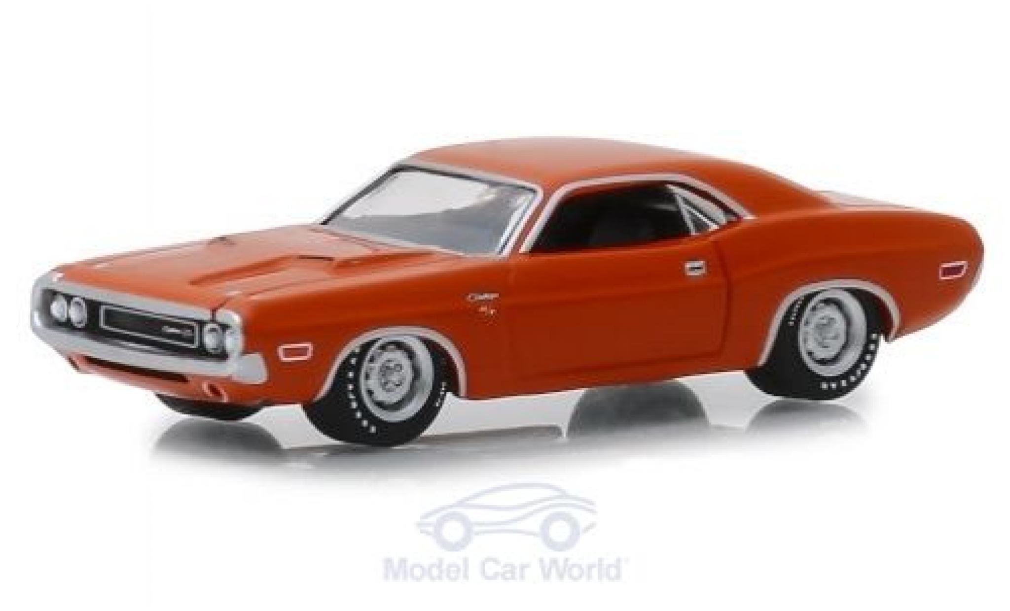 Dodge Challenger 1970 1/64 Greenlight R/T Hemi oranje 1970 modelauto