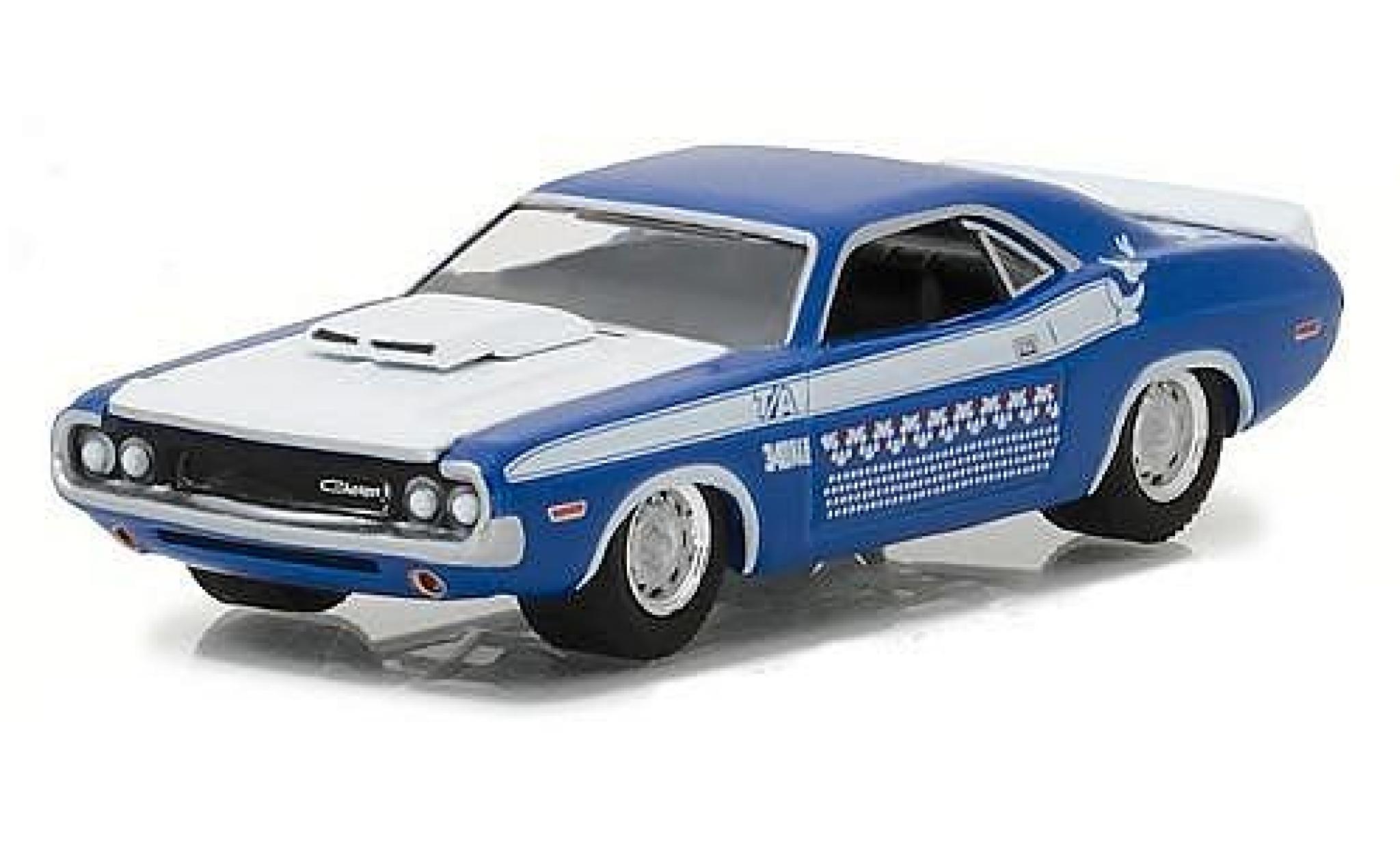 Dodge Challenger 1/64 Greenlight T/A blauw 1970 modelauto