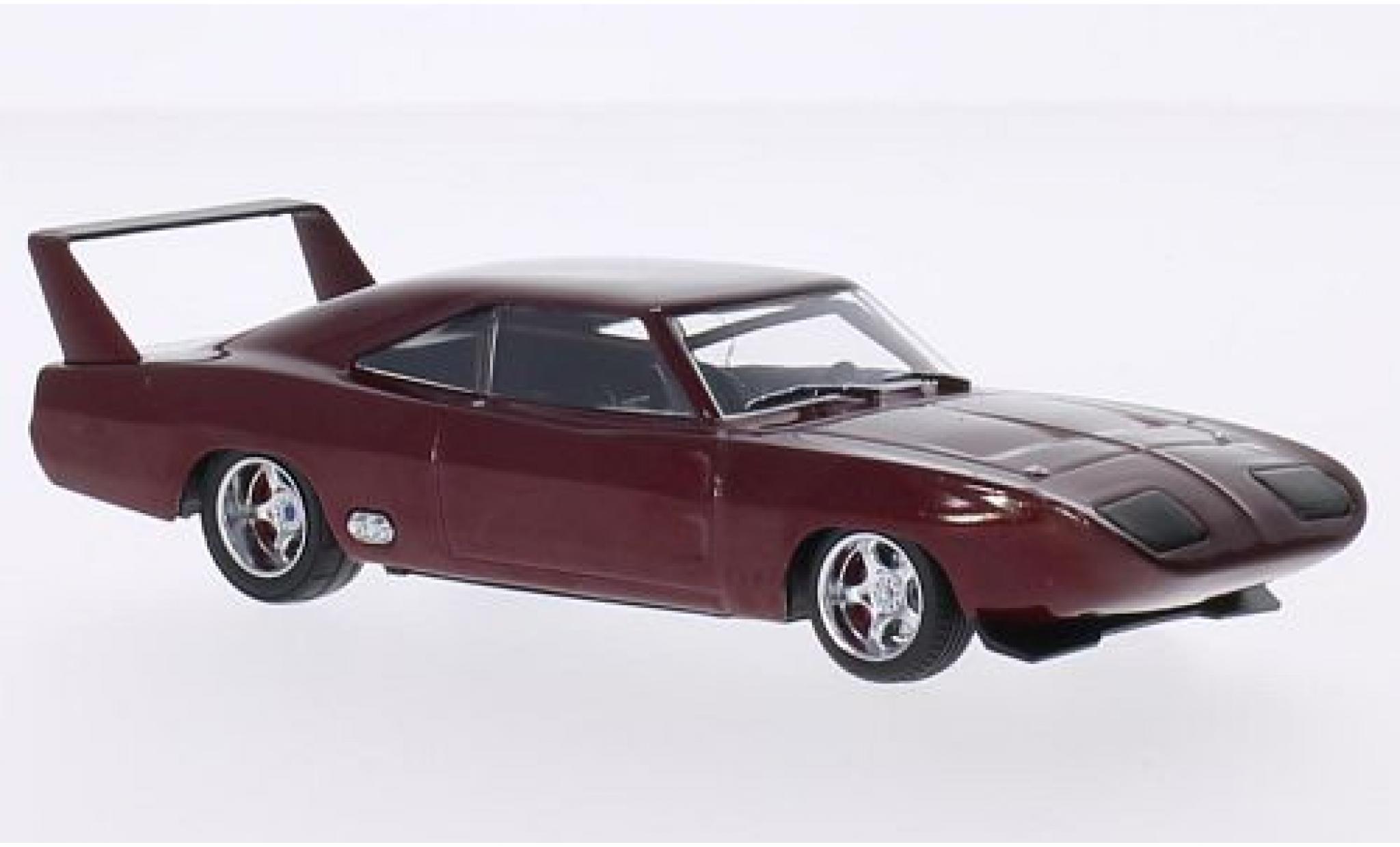 Dodge Charger 1/43 Greenlight Daytona metallic rood 1969 rapide & Furious modelauto