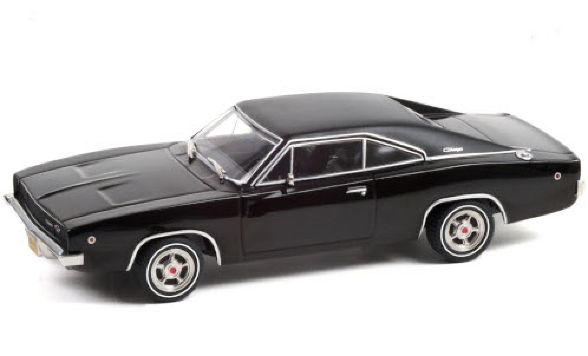 Dodge Charger 1/43 Greenlight R/T zwart/matt-zwart 1968 John Wick (2014) modelauto