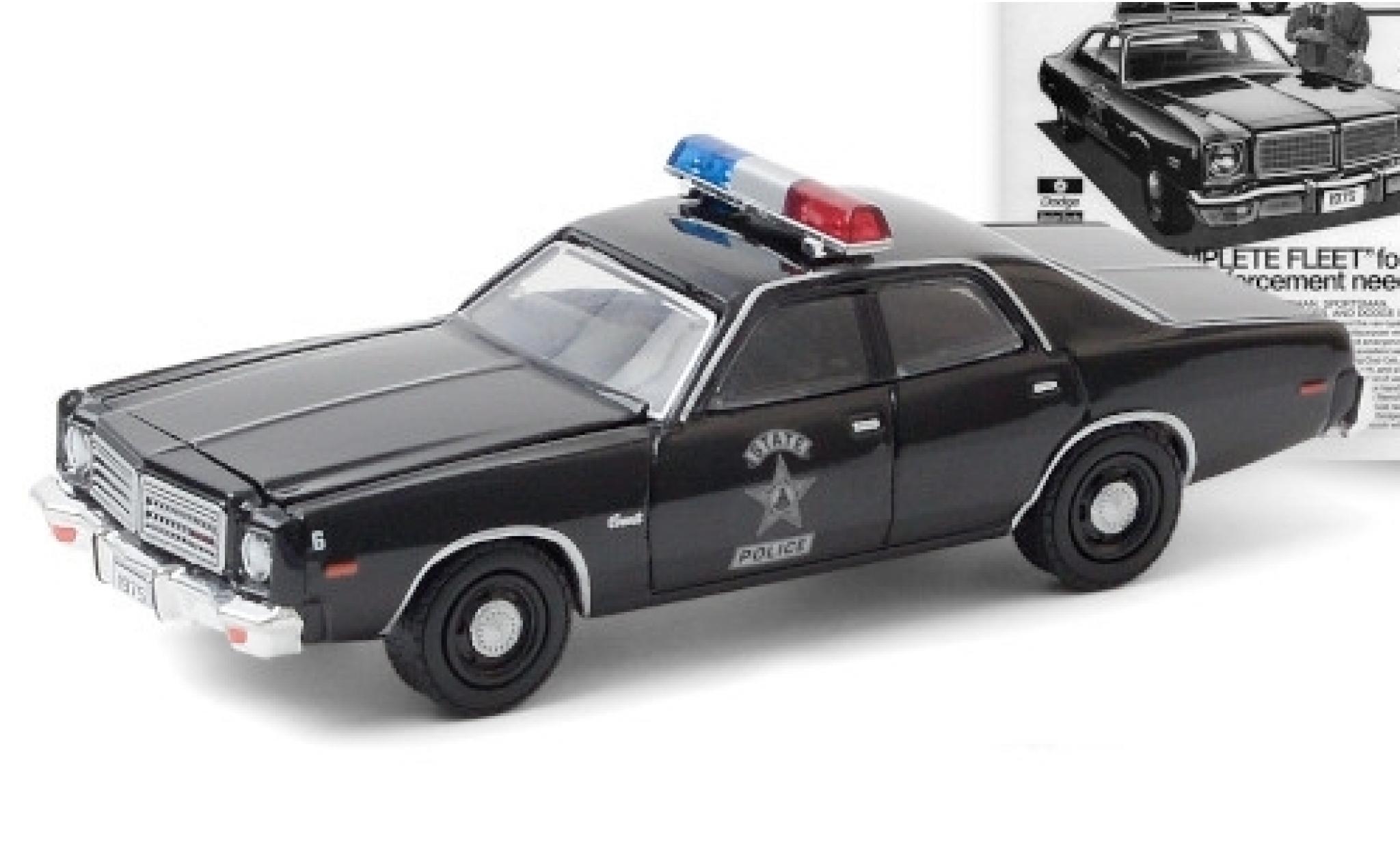 Dodge Coronet 1/64 Greenlight State Politie 1975 modelauto