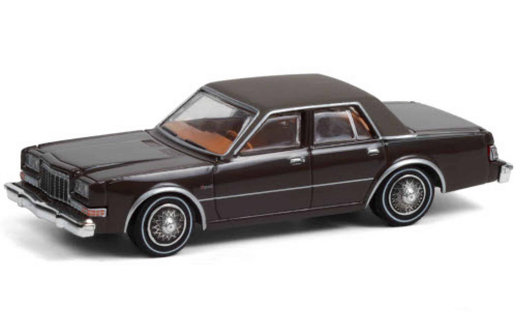 Dodge Diplomat 1/64 Greenlight bruin/matt-grijs Los Angeles County Sheriff 1982 Beverly Hills Cop II modelauto