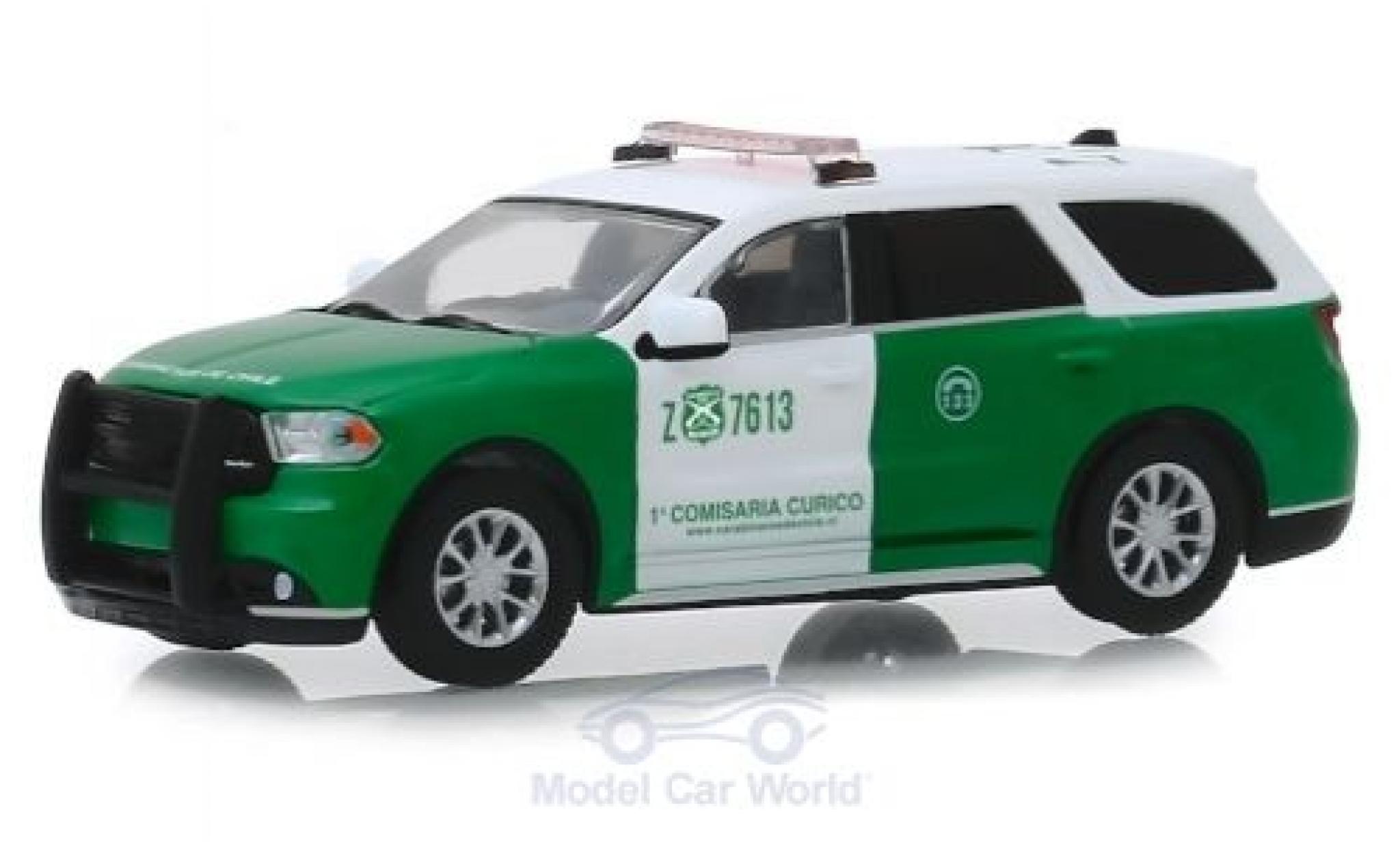Dodge Durango 1/64 Greenlight Comisaria Curico - Carbineros de Chile 2018 modelauto