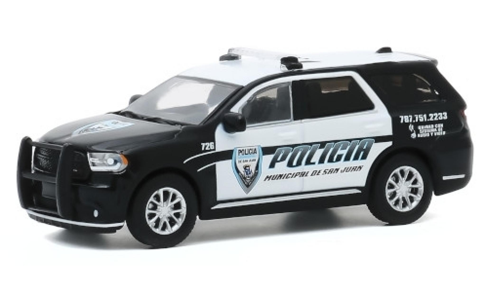 Dodge Durango 1/64 Greenlight Pursuit Policia Municipal de San Juan 2018 modelauto