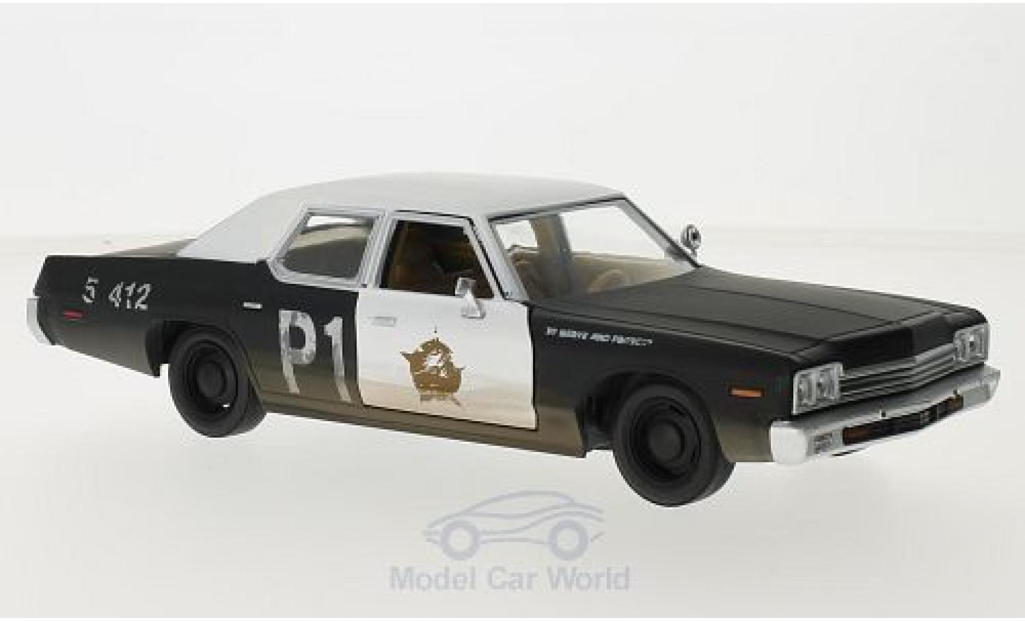 Dodge Monaco 1974 1/24 Greenlight zwart/wit Blues Broodhers 1974 Bluesmobile modelauto