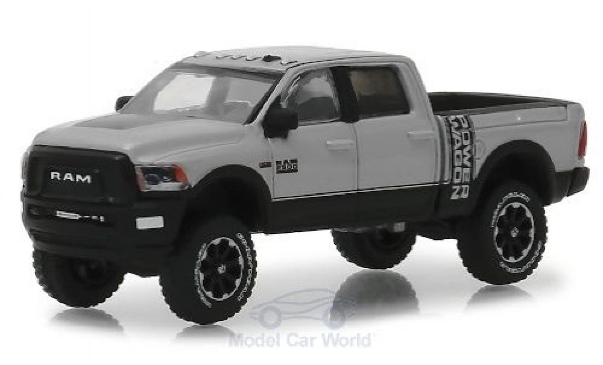 Dodge RAM 1/64 Greenlight 2500 Power Wagon metallic grijs/zwart 2018 modelauto