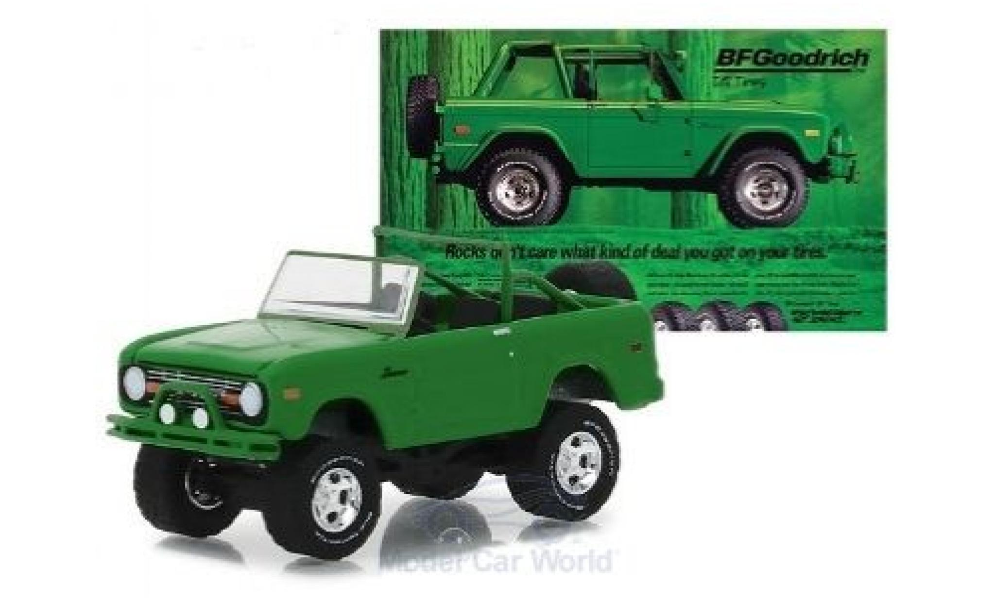 Ford Bronco 1/64 Greenlight groen 1971 modelauto