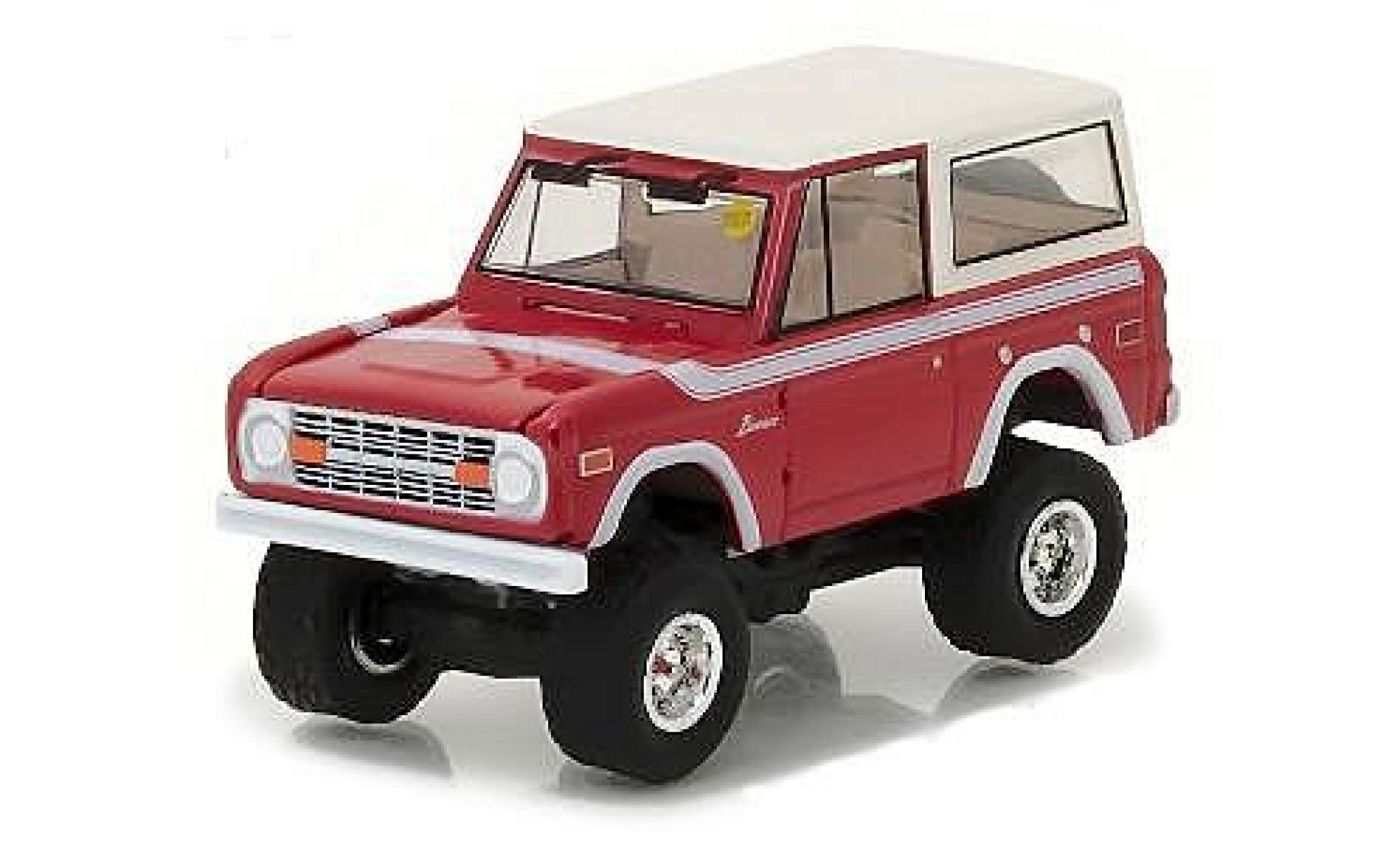 Ford Bronco 1/64 Greenlight rood/wit 1975 modelauto