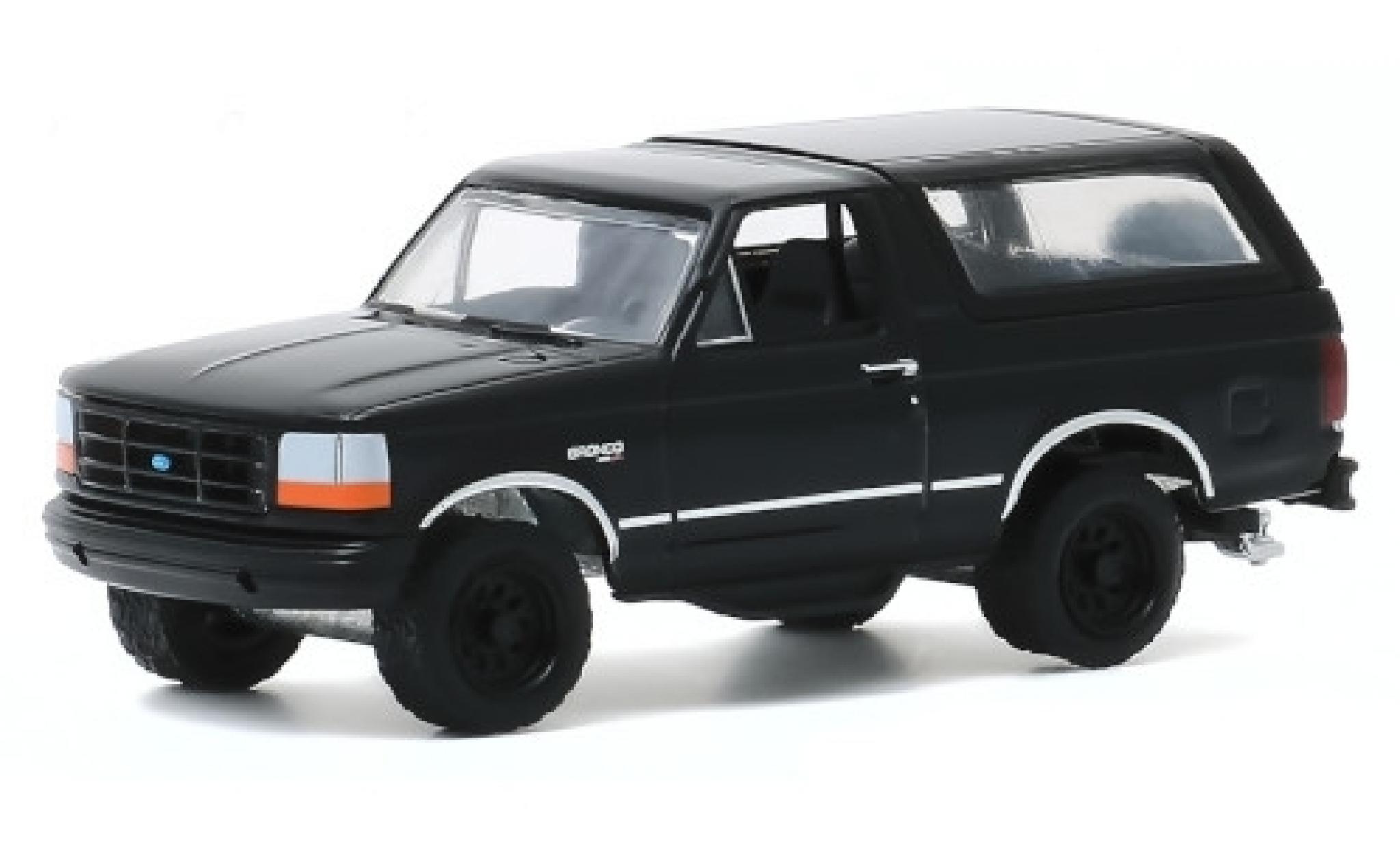 Ford Bronco 1/64 Greenlight zwart 1994 modelauto