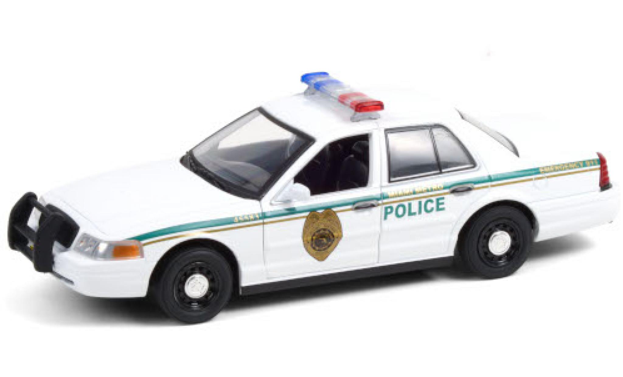 Ford Crown 1/24 Greenlight Victoria Miami Metro Politie 2001 Dexter modelauto