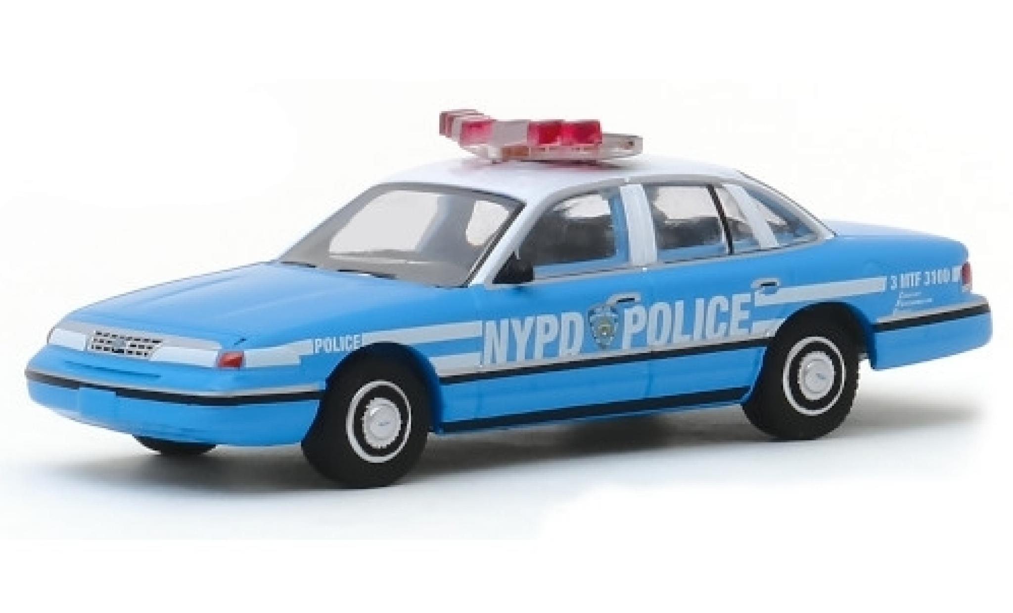 Ford Crown 1/64 Greenlight Victoria Politie Interceptor NYPD - New York City Politie Department 1993 modelauto