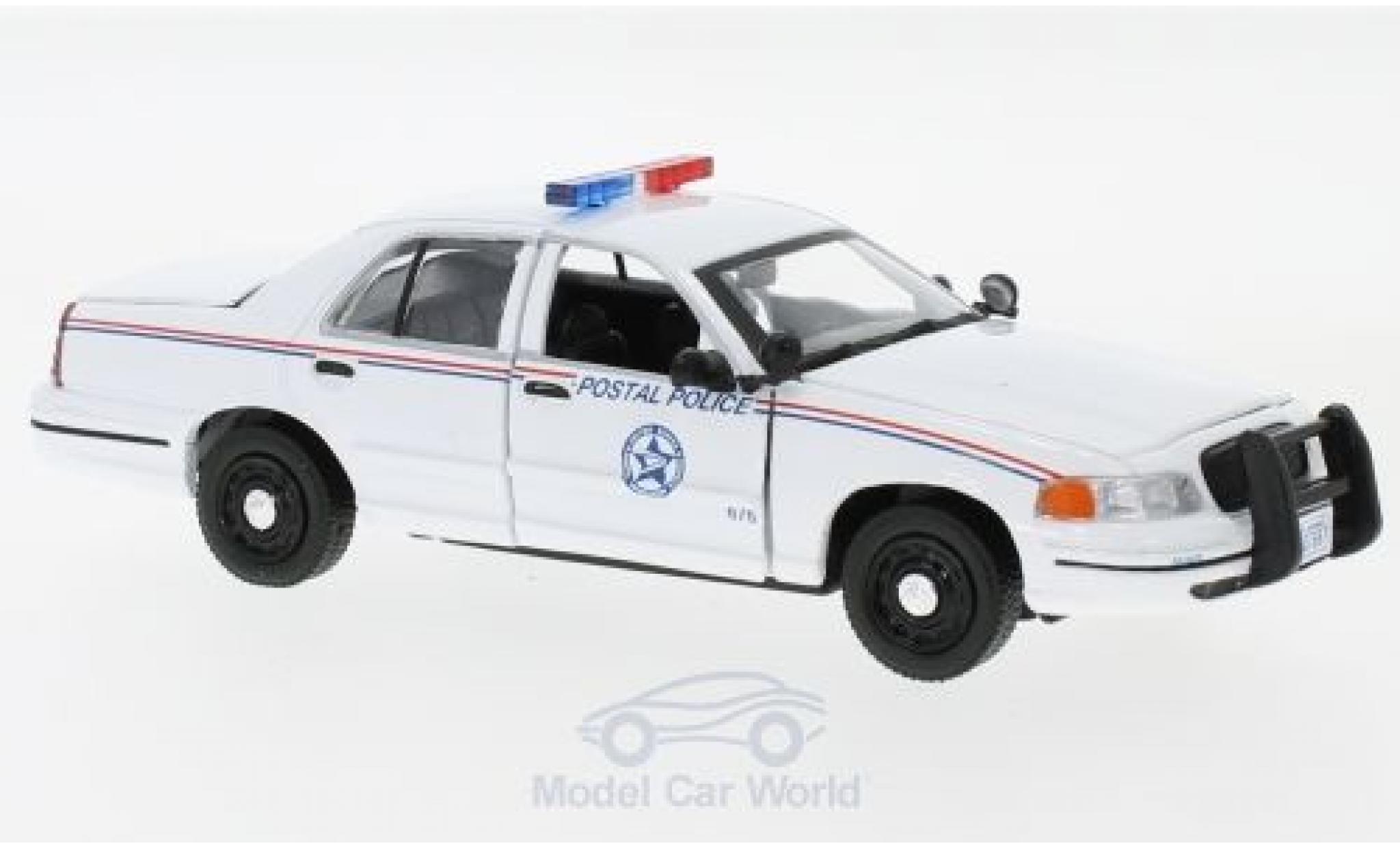 Ford Crown 1/43 Greenlight Victoria Politie Interceptor USPS wit 2010 modelauto