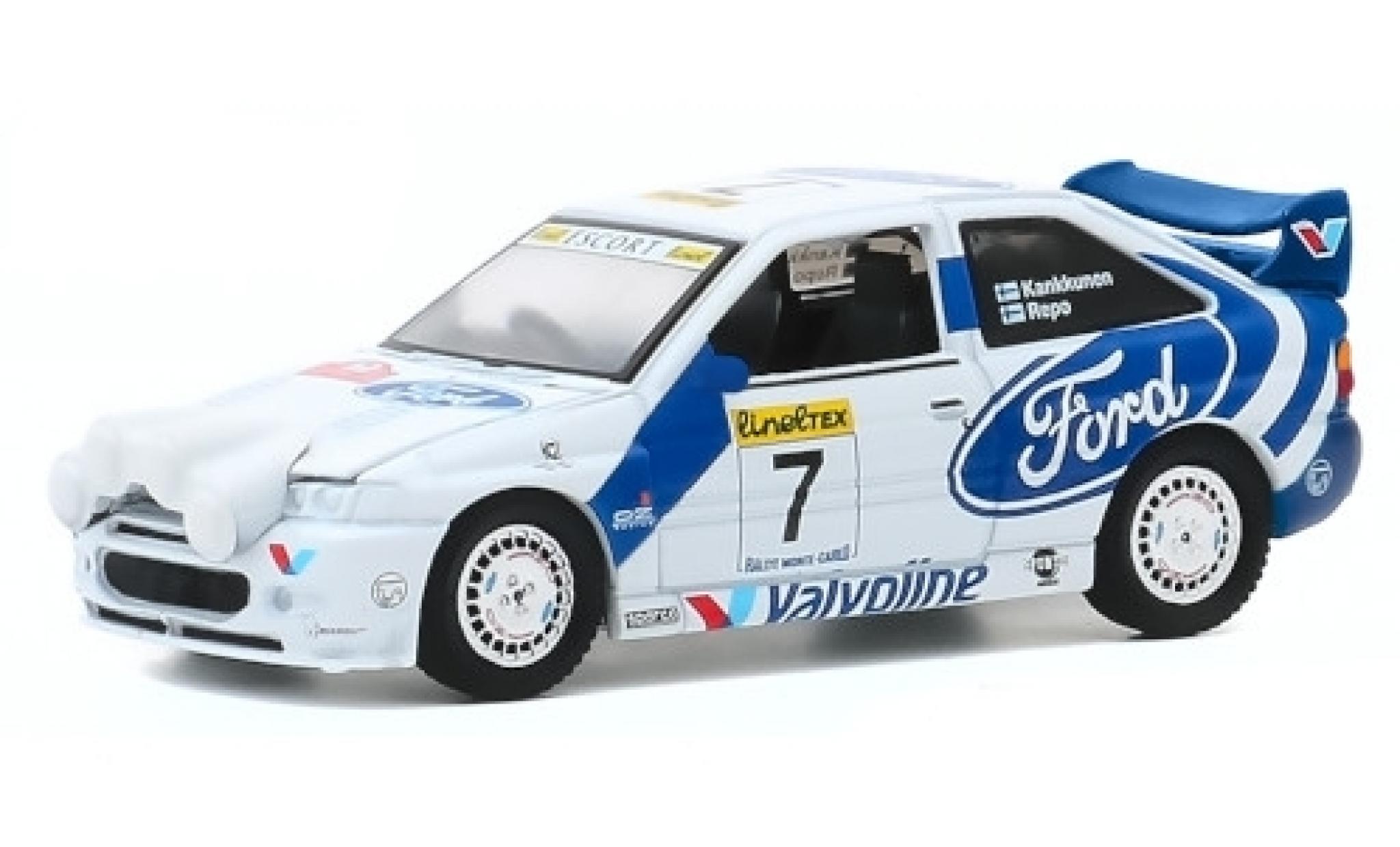 Ford Escort 1/64 Greenlight MkV WRC RHD No.7 Rally Monte Carlo 1996 J.Kankkunen/J.Repo modelauto
