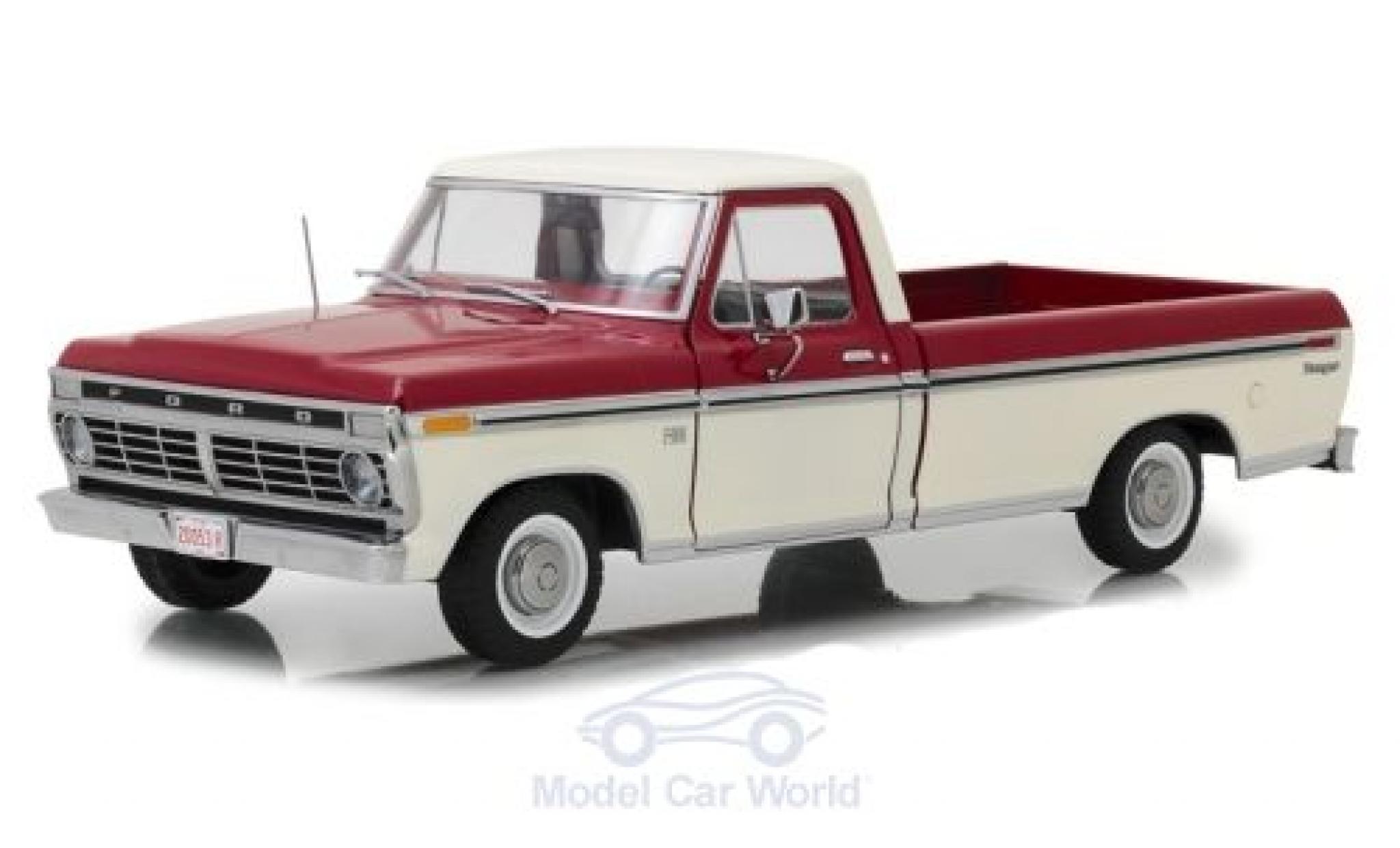 Ford F-1 1/18 Greenlight 00 rood/wit 1973 modelauto