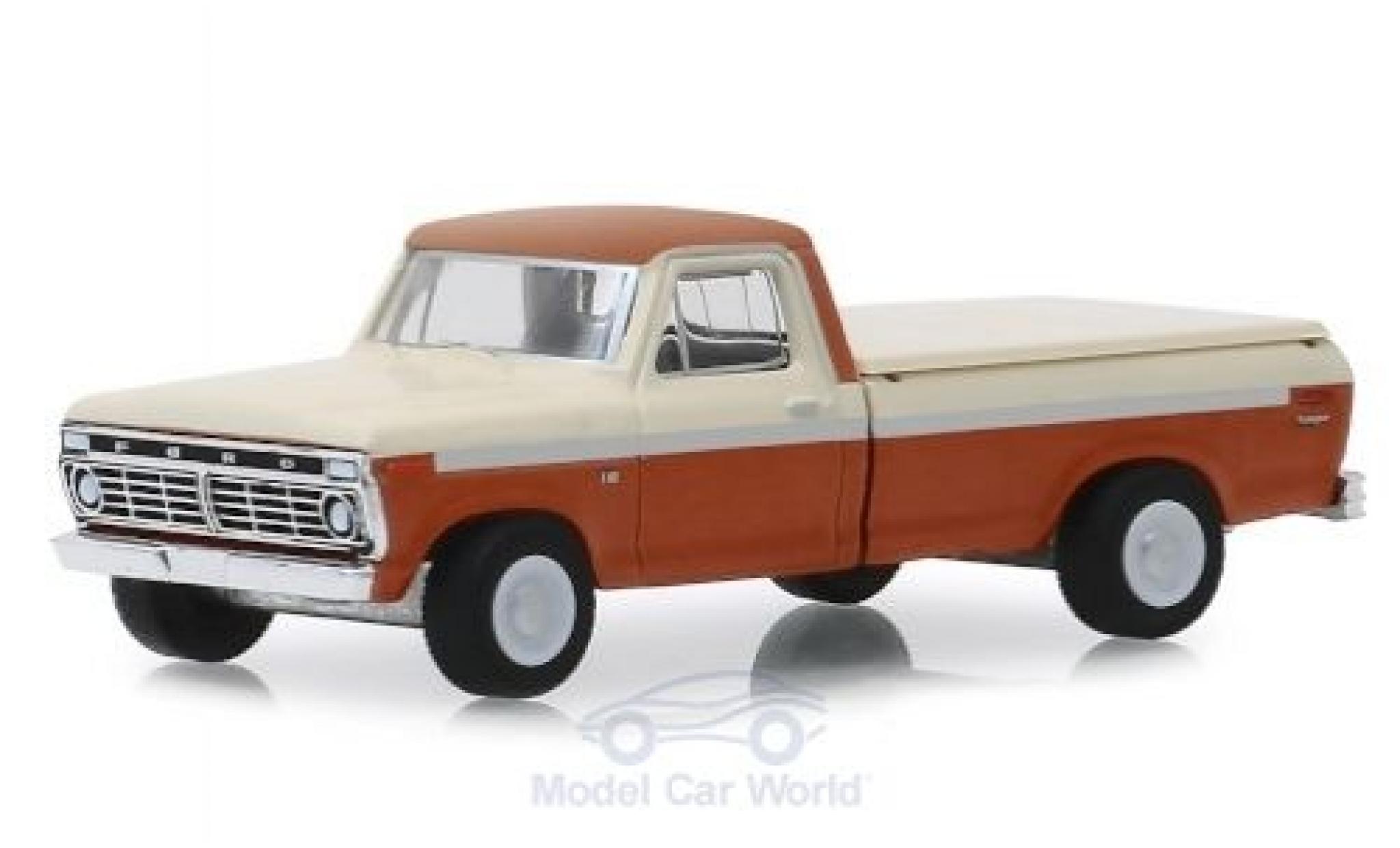 Ford F-1 1/64 Greenlight 00 metallic bruin/wit 1973 modelauto