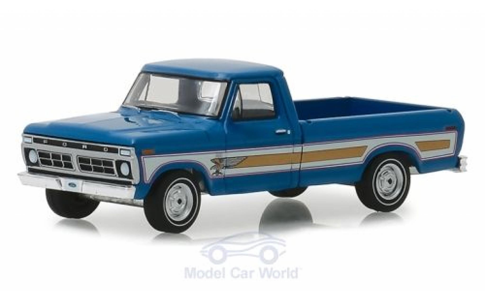 Ford F-1 1/64 Greenlight 00 Pick-Up blauw 1976 modelauto
