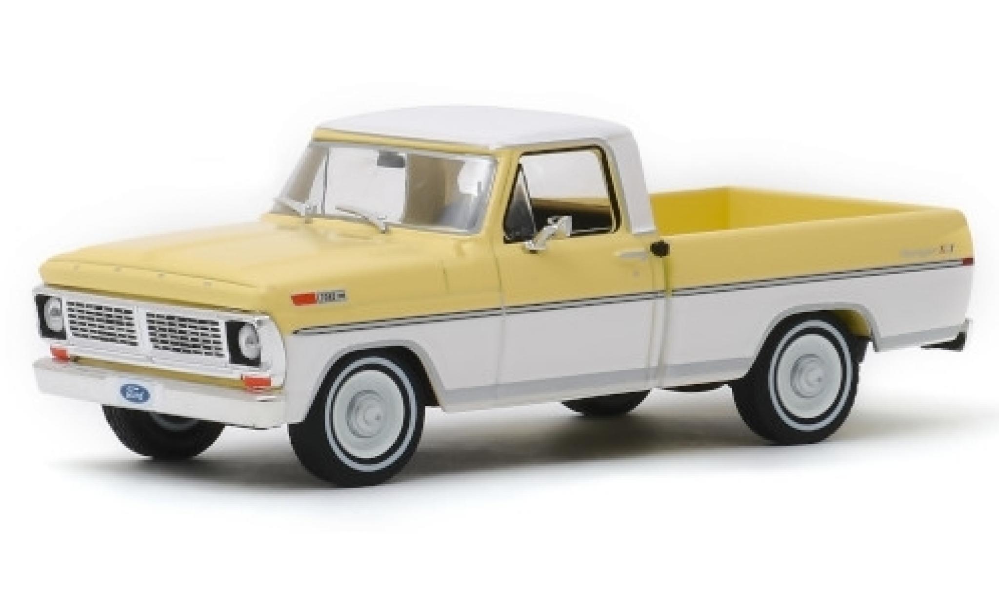 Ford F-1 1/43 Greenlight 00 Ranger XLT geel/wit 1970 modelauto