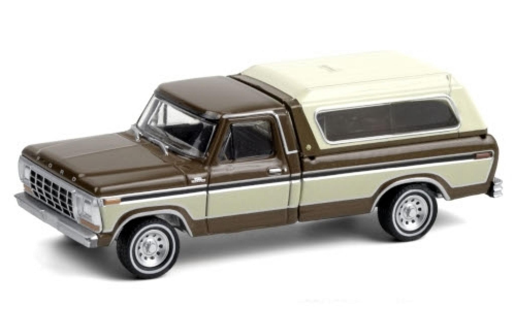 Ford F-1 1/64 Greenlight 50 metallic bruin/beige 1979 modelauto