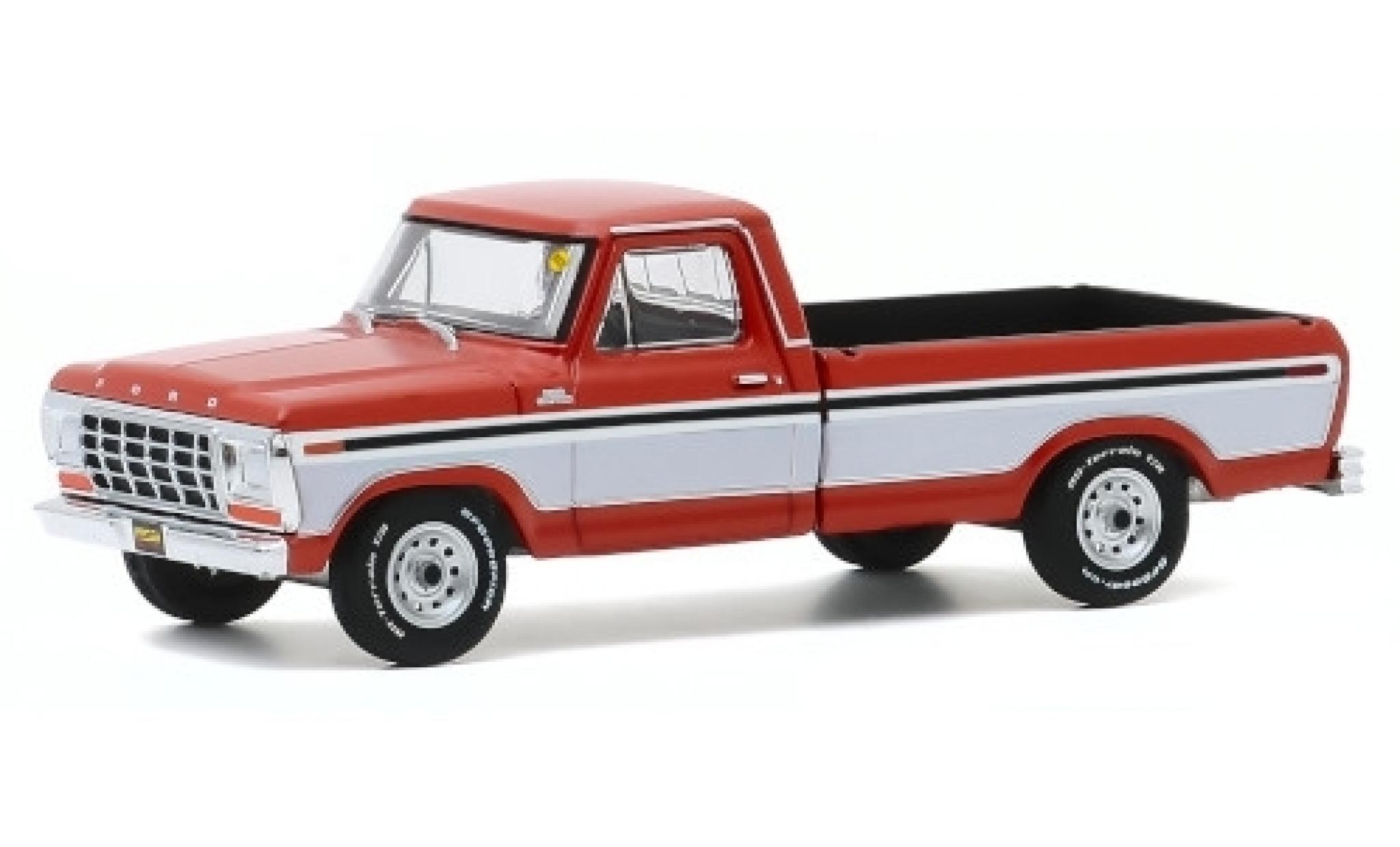 Ford F-250 1/64 Greenlight Custom metallic bruin/wit 1978 modelauto