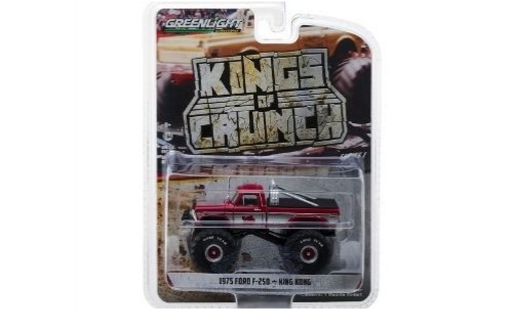 Ford F-250 1/64 Greenlight rood/grijs King Kong 1975 modelauto