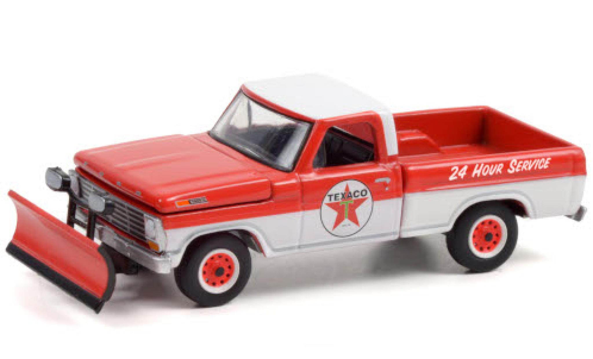 Ford F-250 1/64 Greenlight Texaco 1968 avec R&auml;umschild modelauto