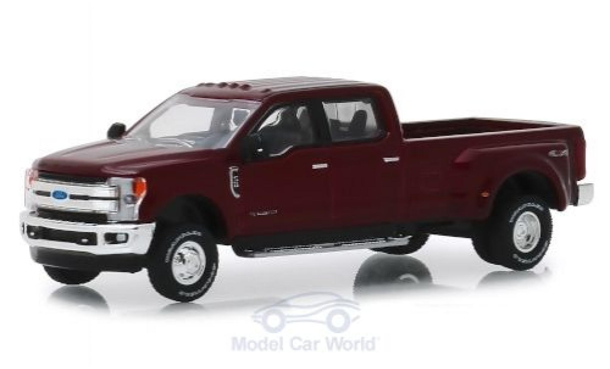 Ford F-350 1/64 Greenlight Lariat rood 2019 modelauto