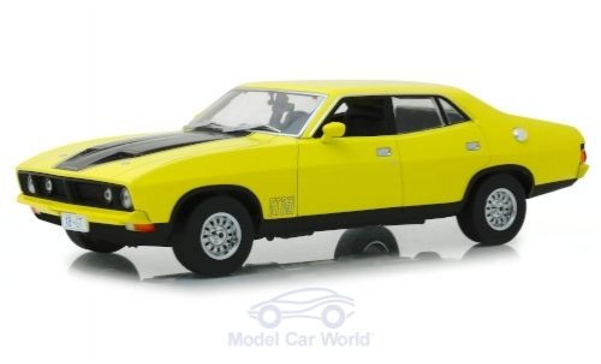 Ford Falcon 1/18 Greenlight XB GT351 geel/zwart RHD 1974 modelauto