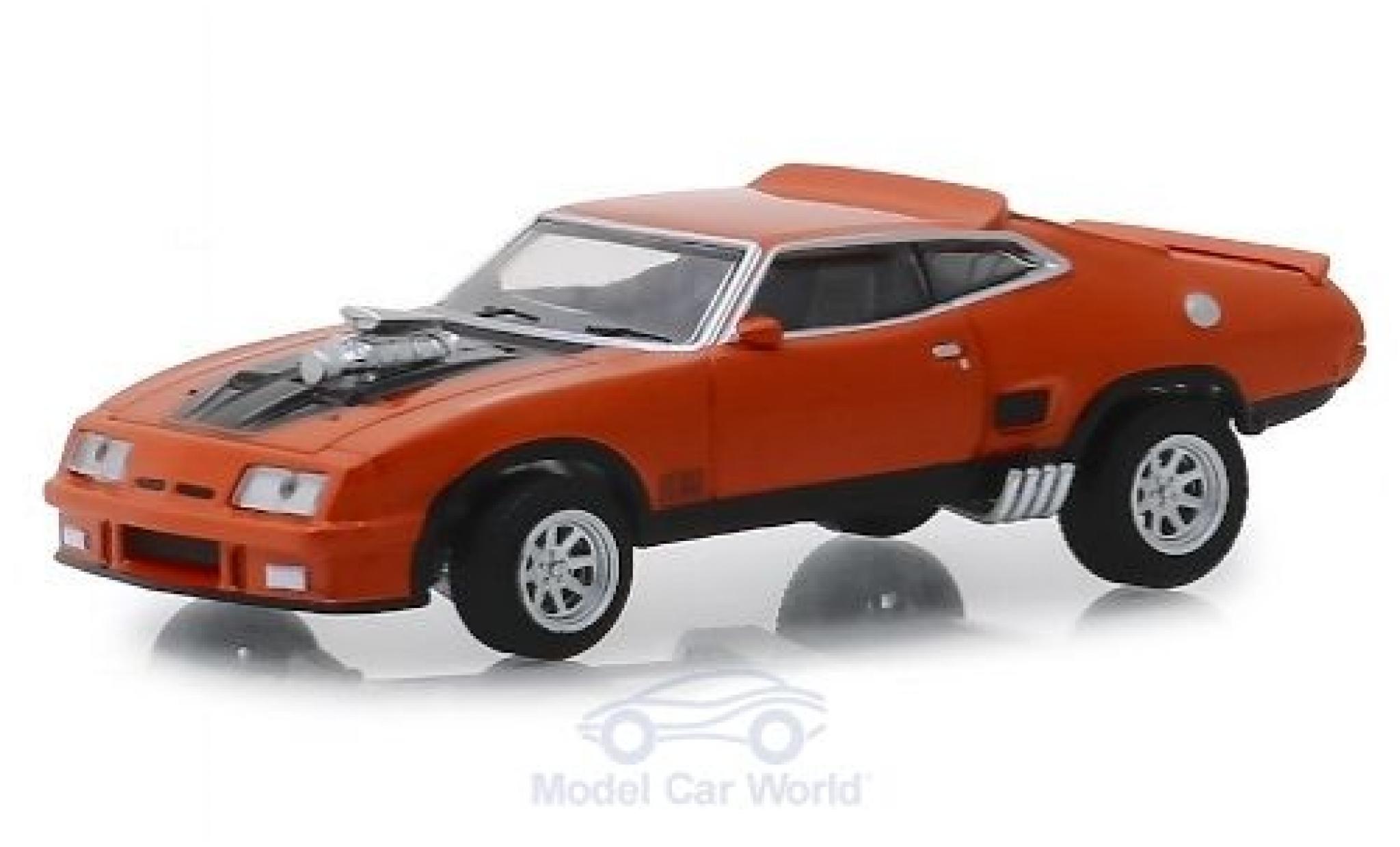 Ford Falcon 1/64 Greenlight XB oranje/zwart 1973 modelauto