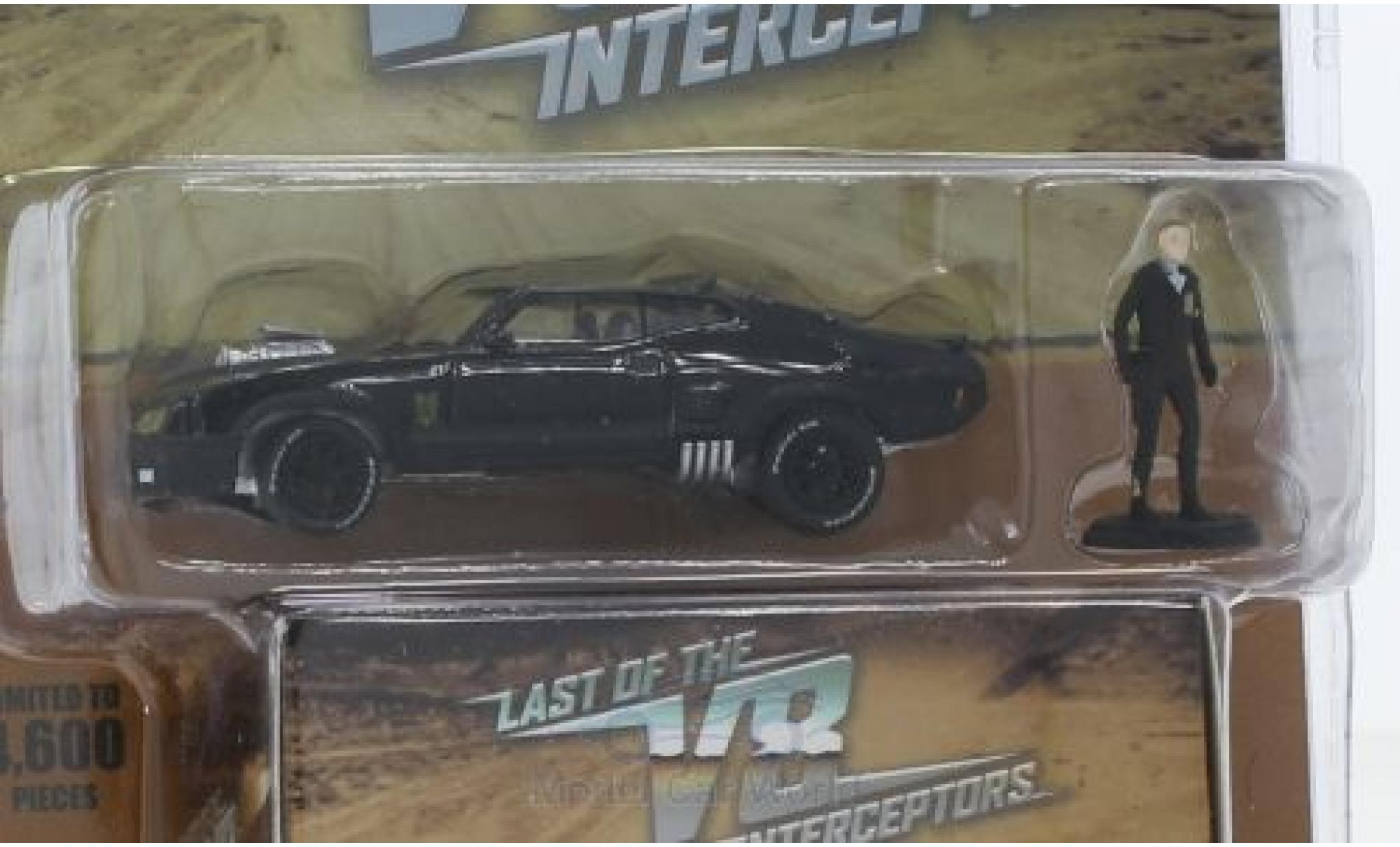 Ford Falcon 1/64 Greenlight XB zwart The Last of the V8 Interceptors Madmax 1973 mit Figur modelauto